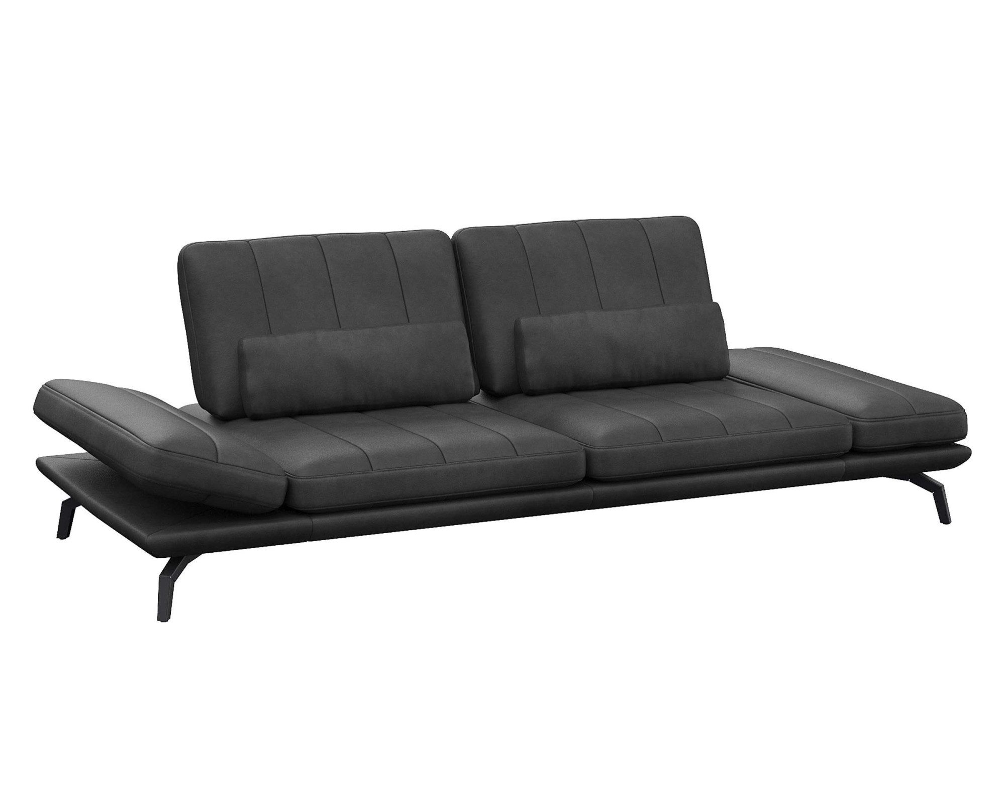 FLEXLUX 3-zitsbank Tropea multifunctionele bank, designbank, relaxfunctie, tv-bank, met armleuningverstelling en zitdiepteverstelling, breedte 252 cm