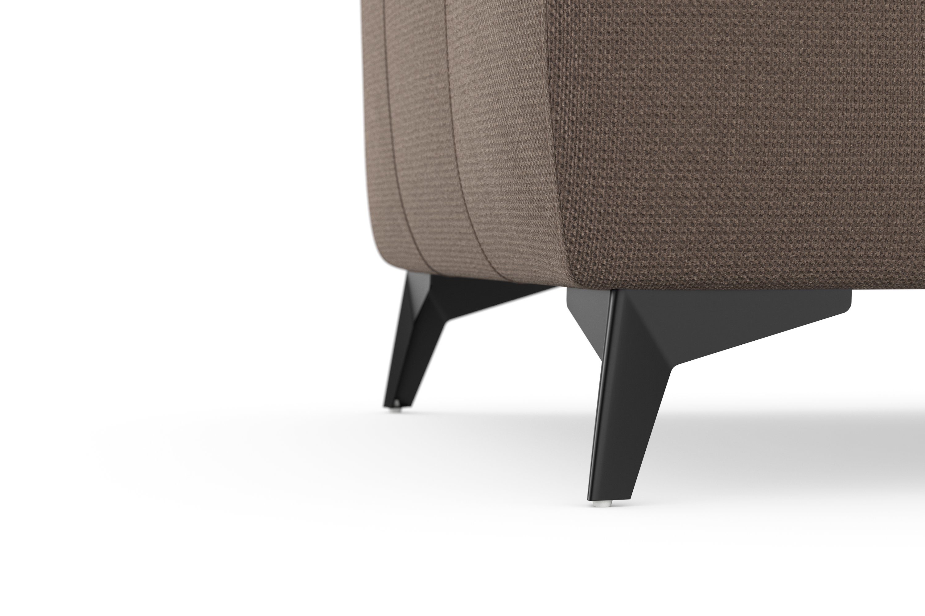 sit&more Hoekbank Sinatra L-vorm optioneel met verstelbare hoofdsteun en armleuning, metalen poten