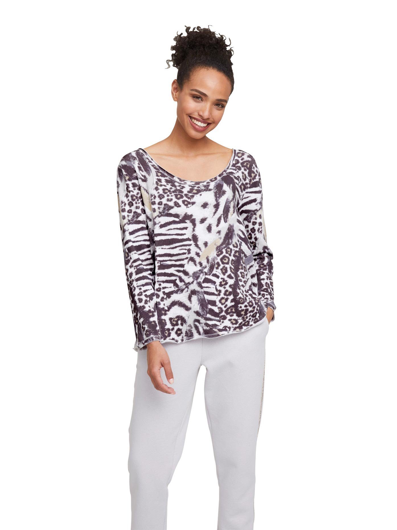 RICK CARDONA by Heine Shirt met ronde hals Gedessineerd shirt (1-delig)