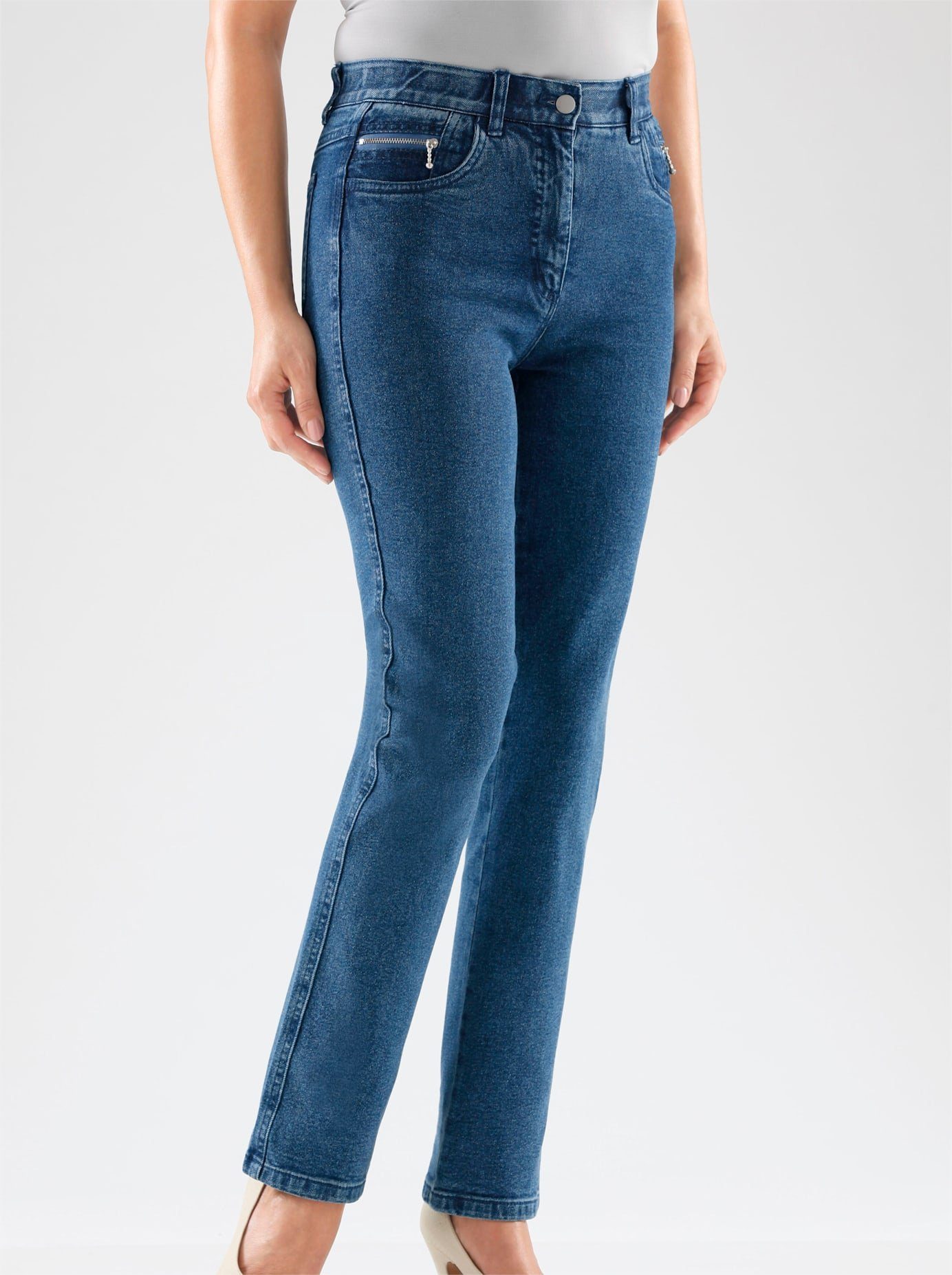 casual looks 5-pocket jeans blauw