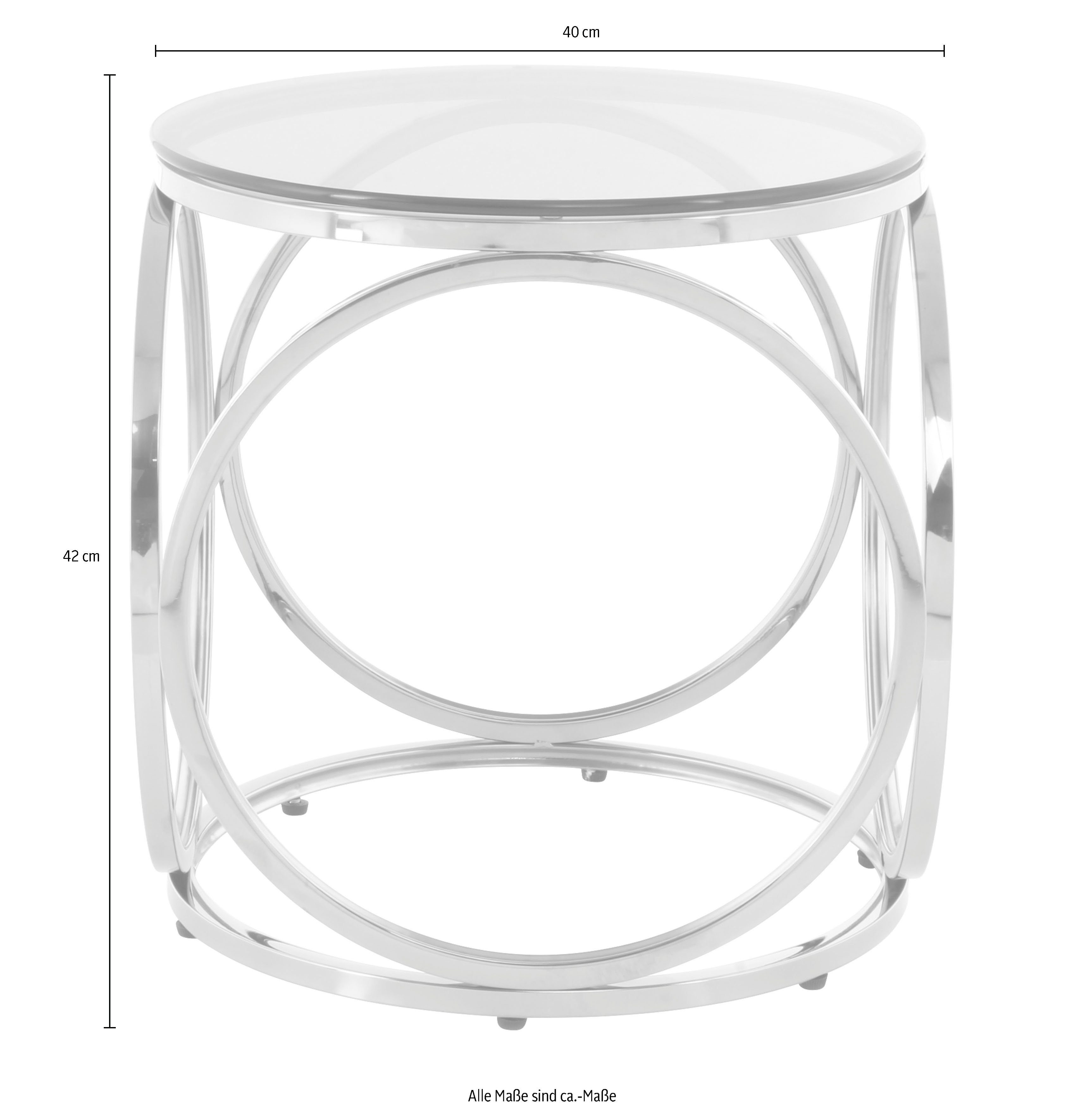 Kayoom Bijzettafel Whitney 125, bijzettafel met open ontwerp, frame van metaal Glamoureus design, hoogwaardige afwerking, onderhoudsvriendelijk (1 stuk)