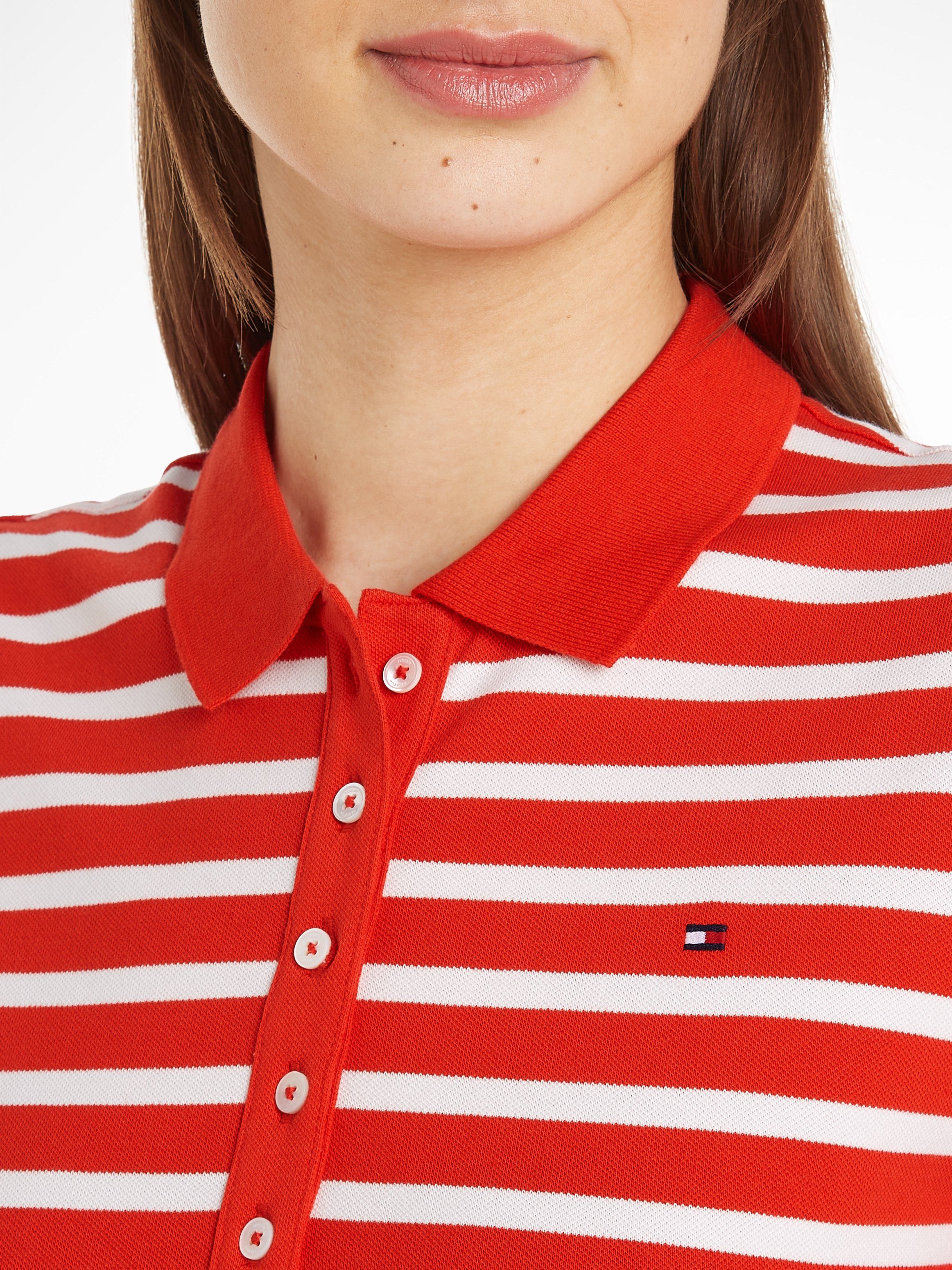 Tommy Hilfiger Poloshirt 1985 REG PIQUE STRIPE POLO SS met discreet geborduurd tommy hilfiger logo