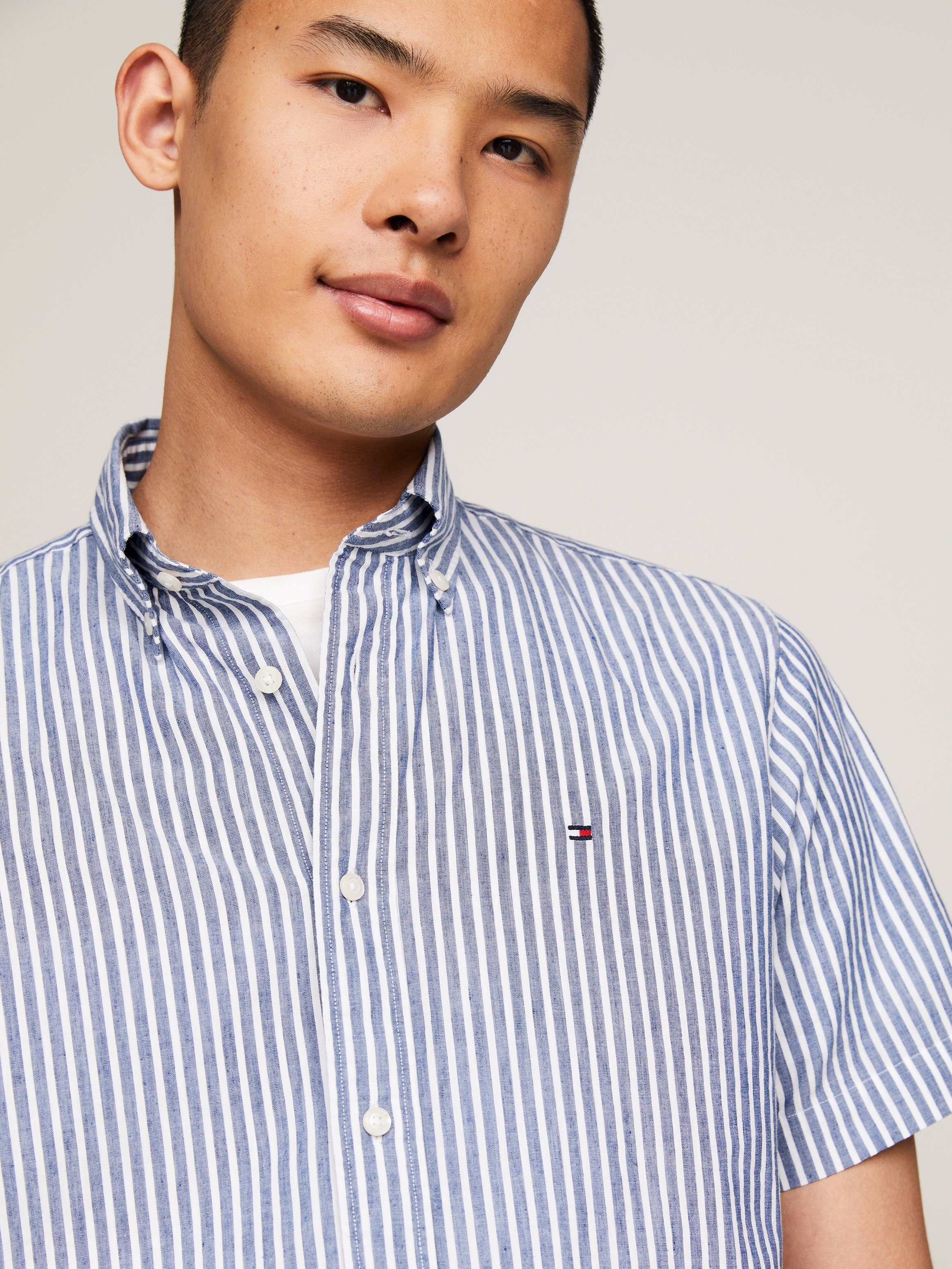 Tommy Hilfiger Overhemd met korte mouwen W-CO/LI CLASSIC STP RF SHIRT