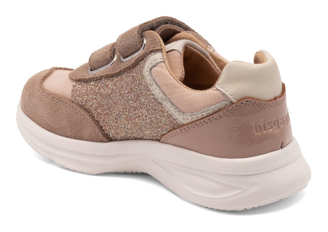 Bisgaard Sneakers Yuki glitter Breedte: normaal , vrijetijdsschoen, meisjes schoen met klittenband, maatsjabloon om te downloaden