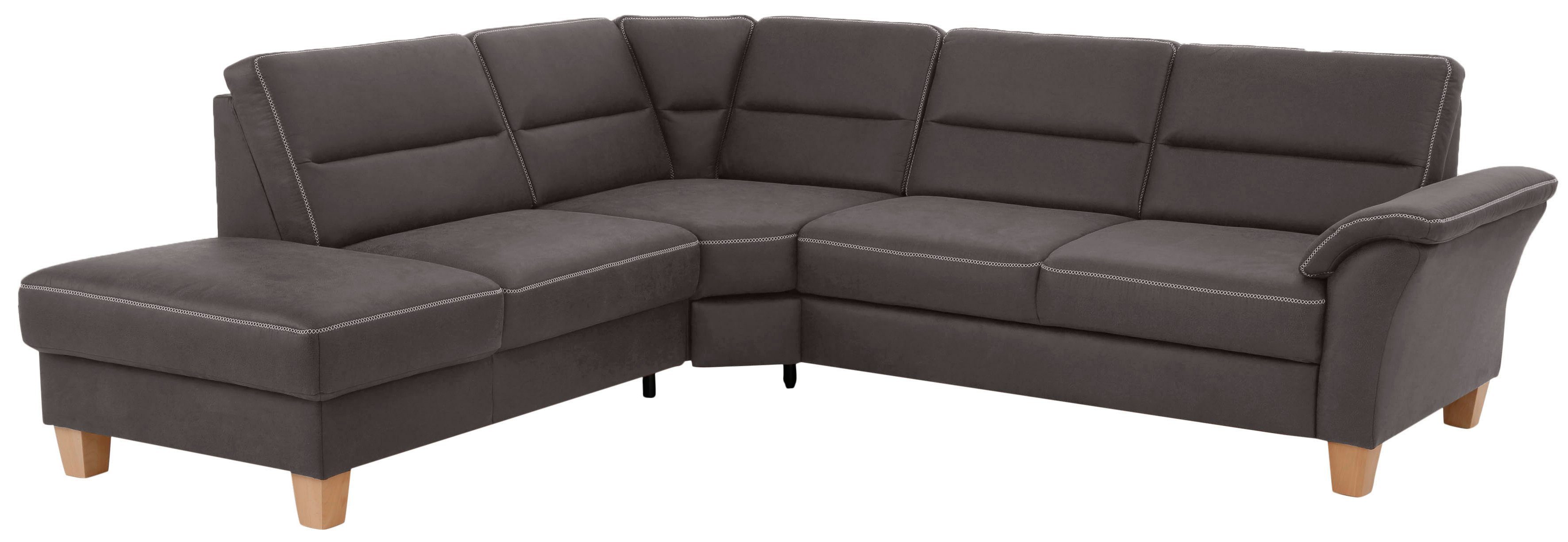 Home affaire Hoekbank Soleo L-model comfortabel door trapezehoek met relaxfunctie, ook met slaapfunctie