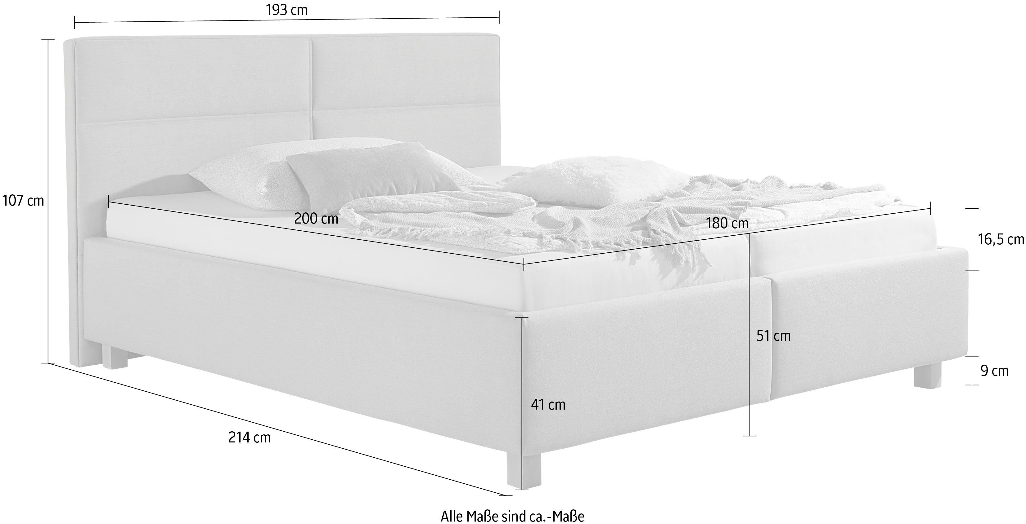 Maintal Gestoffeerd bed inclusief bedkist