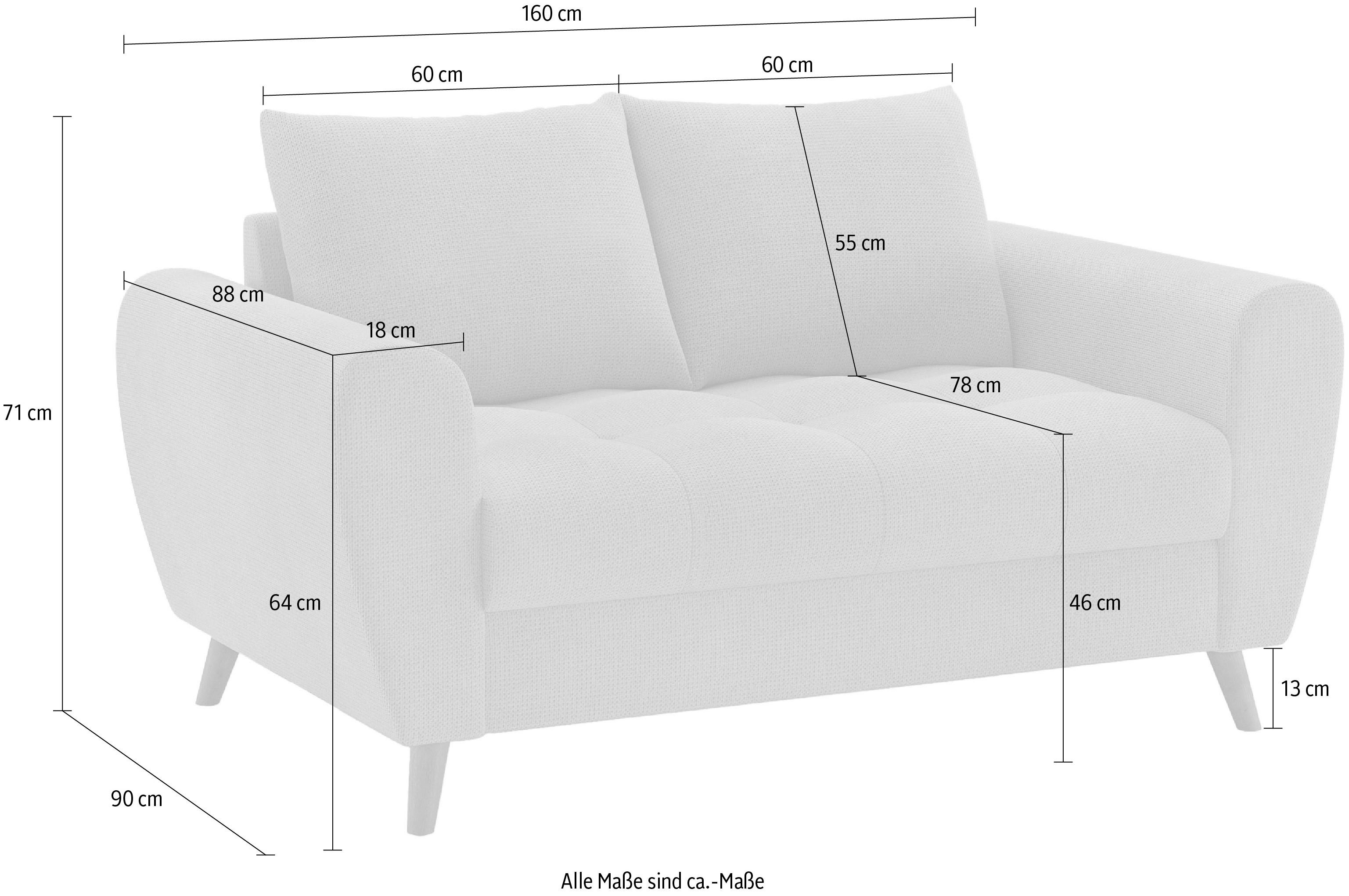 Mr. Couch 2-zitsbank Blackburn II Met koudschuimvering tot 140 kg belastbaar