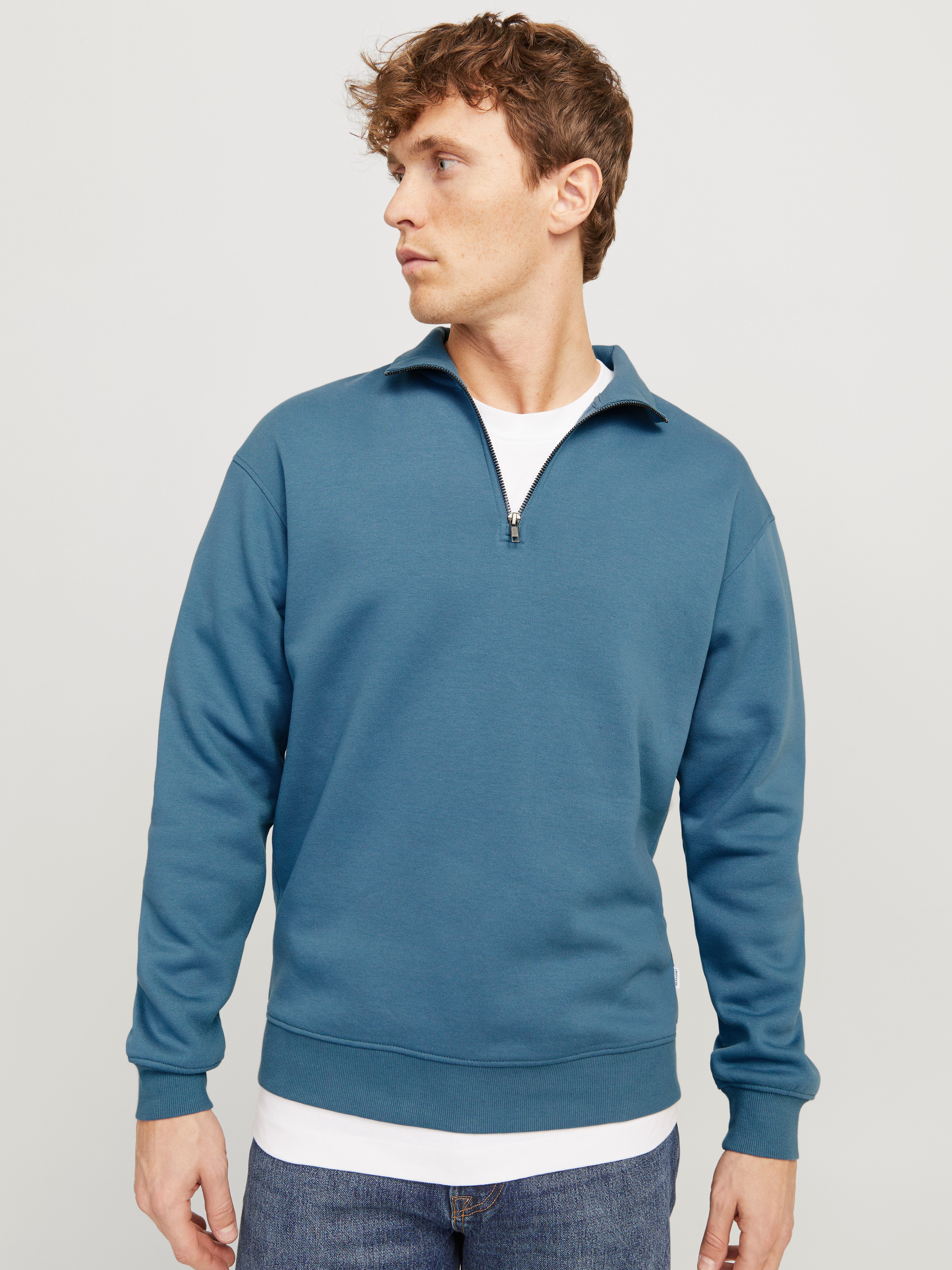 Jack & Jones Sweatshirt JJEBRADLEY SWEAT HALF ZIP NOOS
