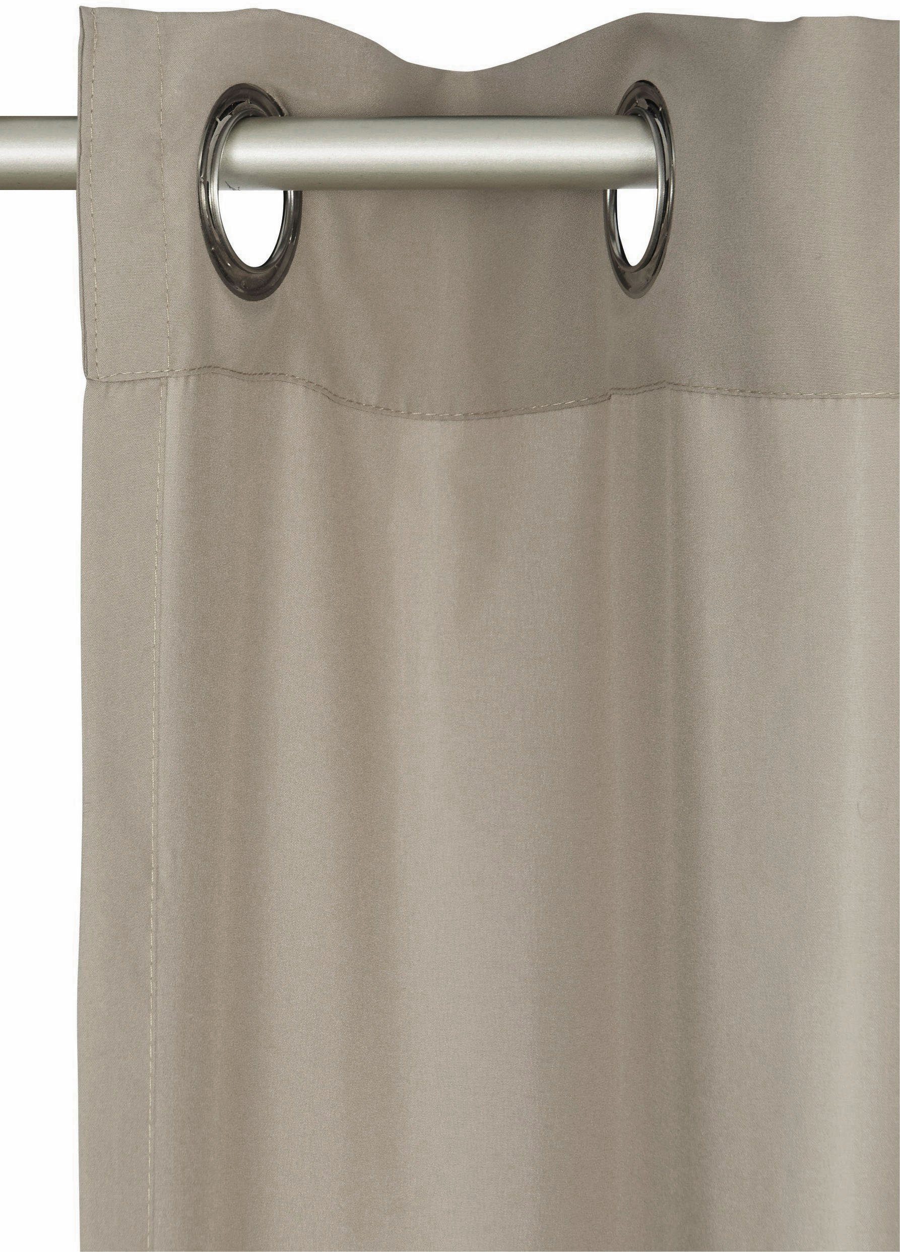 Bruno Banani Gordijn Lagan set van 2, geweven, microvezel, verschillende maten, effen kleur, bestseller (2 stuks)