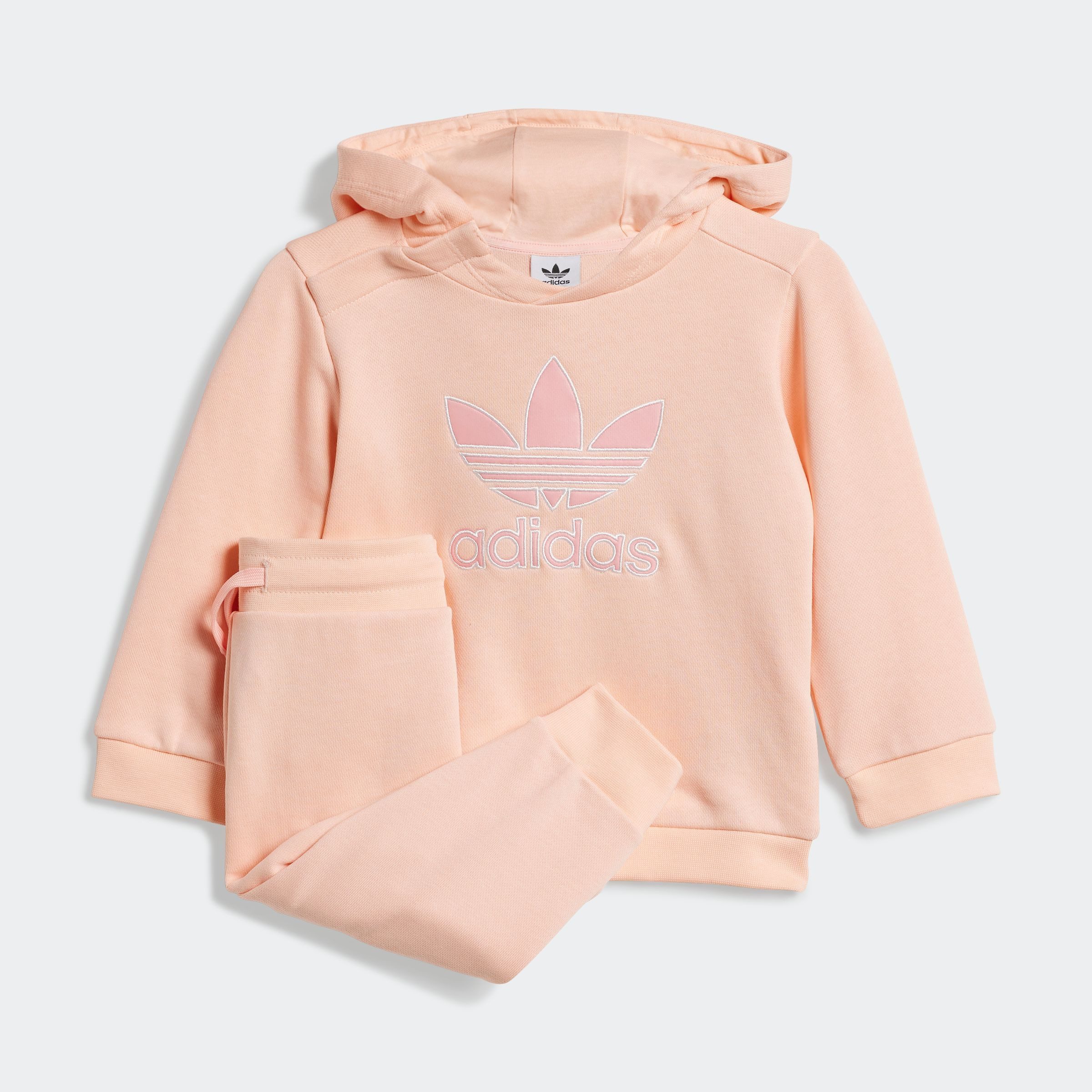 adidas Originals Trainingspak HOODIE SET BL (2-delig) kinderen trainingspakken maat 68 oranje