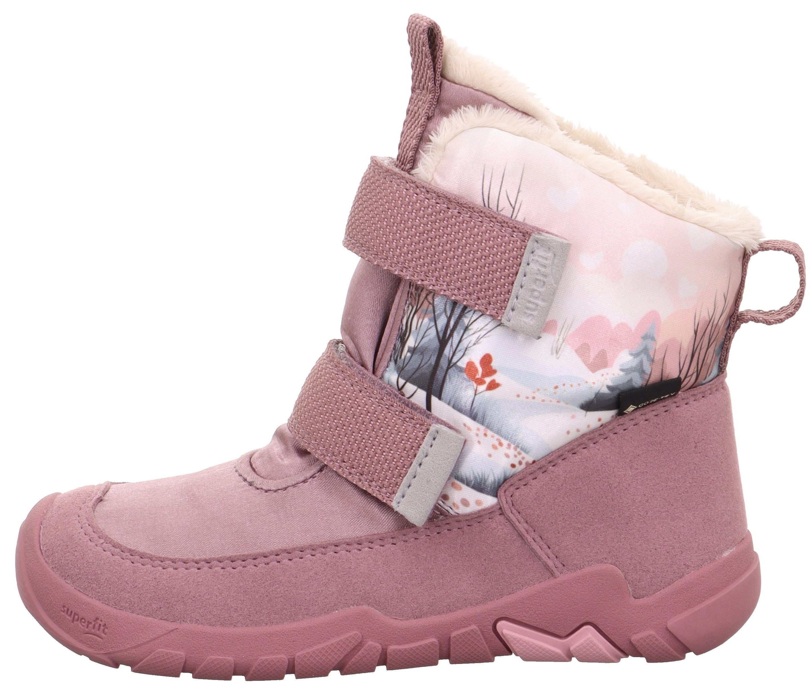 Superfit Winterlaarzen TRACE WMS: mittel Blote voet schoen, klittenbandschoen, winterlaars met digitale print