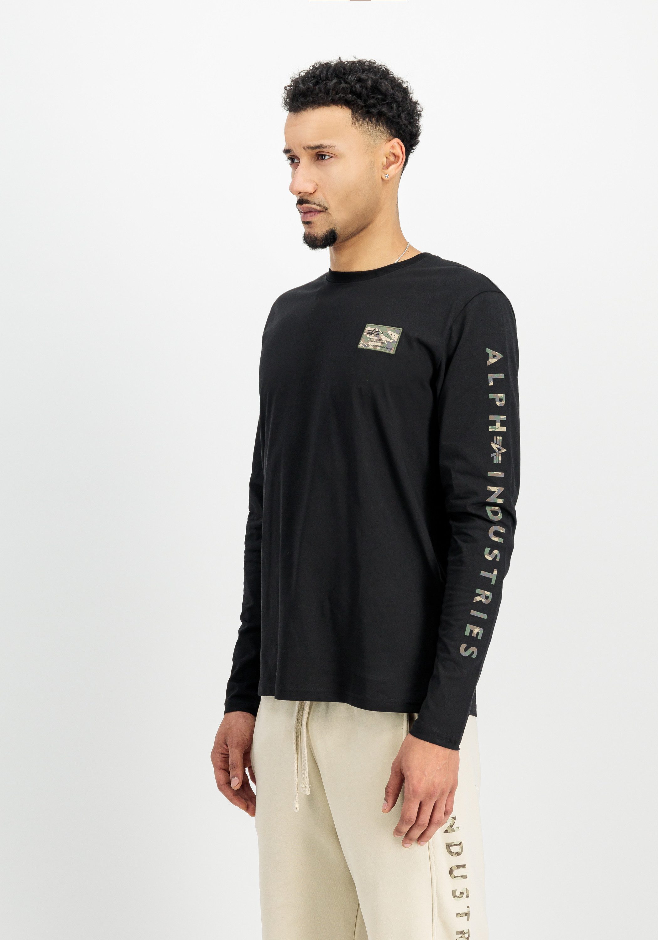 Alpha Industries Longsleeve Alpha Industries Men - Longsleeves Camo Sleeve Longsleeve