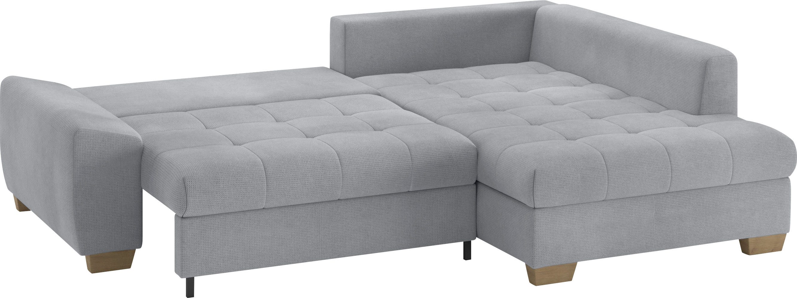 Mr. Couch Hoekbank Nikita II, L-vorm, tot 140kg per zitplaats belastbaar met koudschuim bekleding, optioneel met bed en bedlade