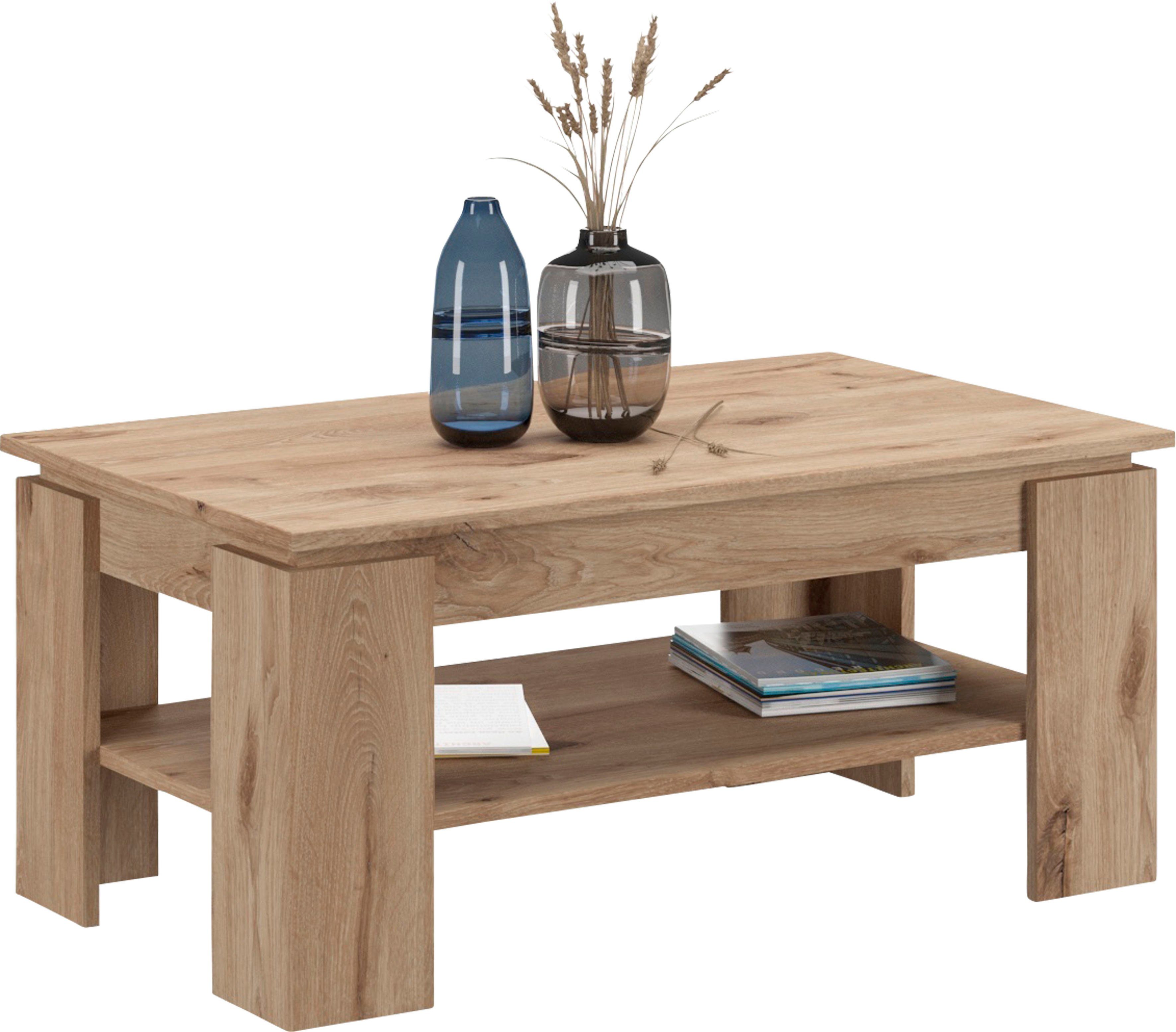 INOSIGN Salontafel Kalmar, rechthoekig, 100 x 60 cm, 1 Plank Salontafel, bijzettafel, koffietafel, woonkamer tafel, coffee table