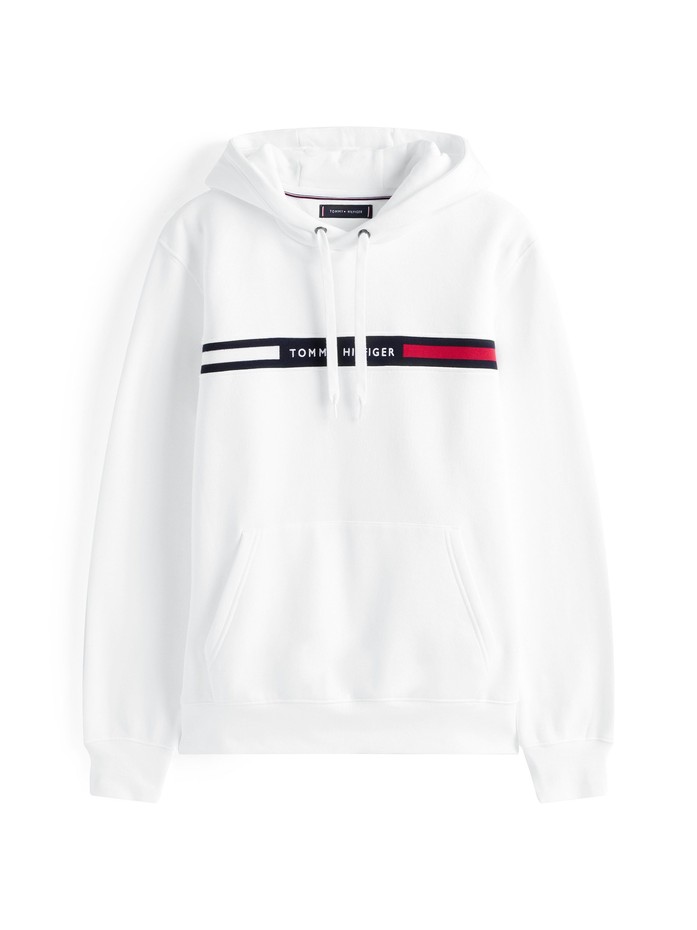 Tommy Hilfiger Hoodie HILFIGER CHEST INSERT HOODY met capuchon, kangoeroezak, logo-inscriptie