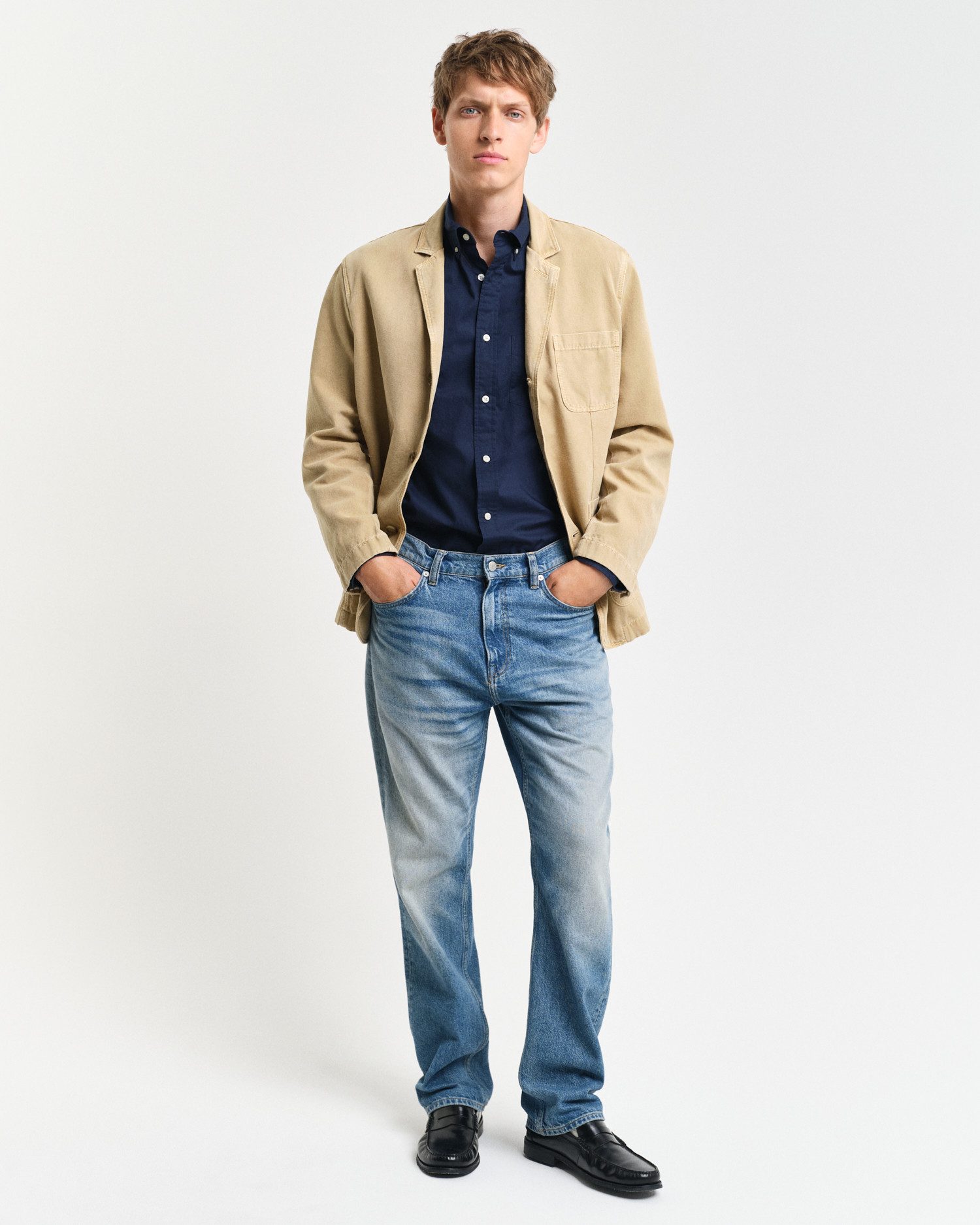 Gant Overhemd met lange mouwen Regular fit poplin overhemd licht slijtvast easy care
