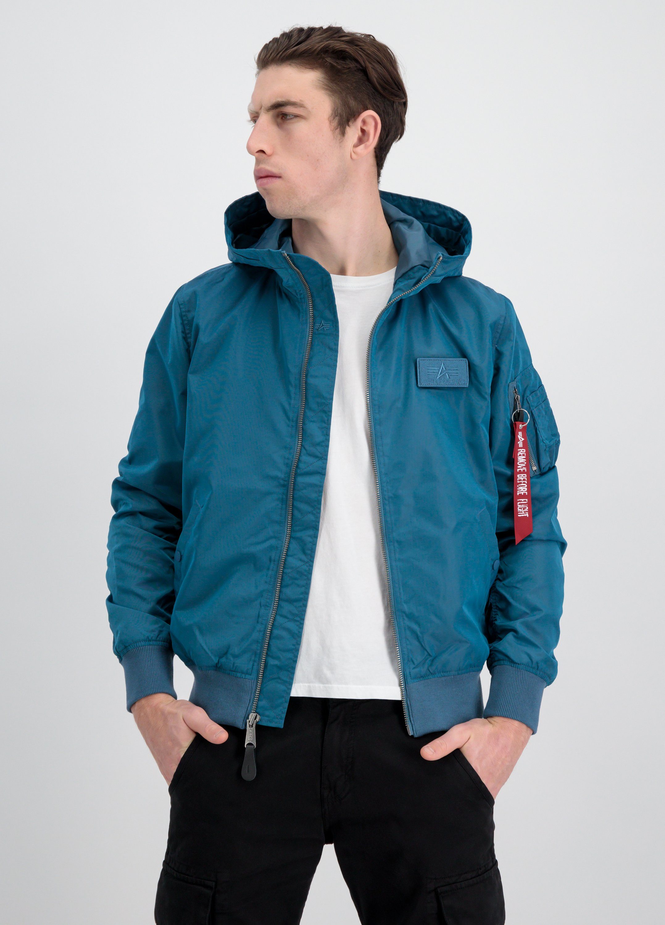Alpha Industries Bomberjack Alpha Industries Men - Bomber Jackets MA-1 LW Hooded heren jassen maat 3 XL blauw