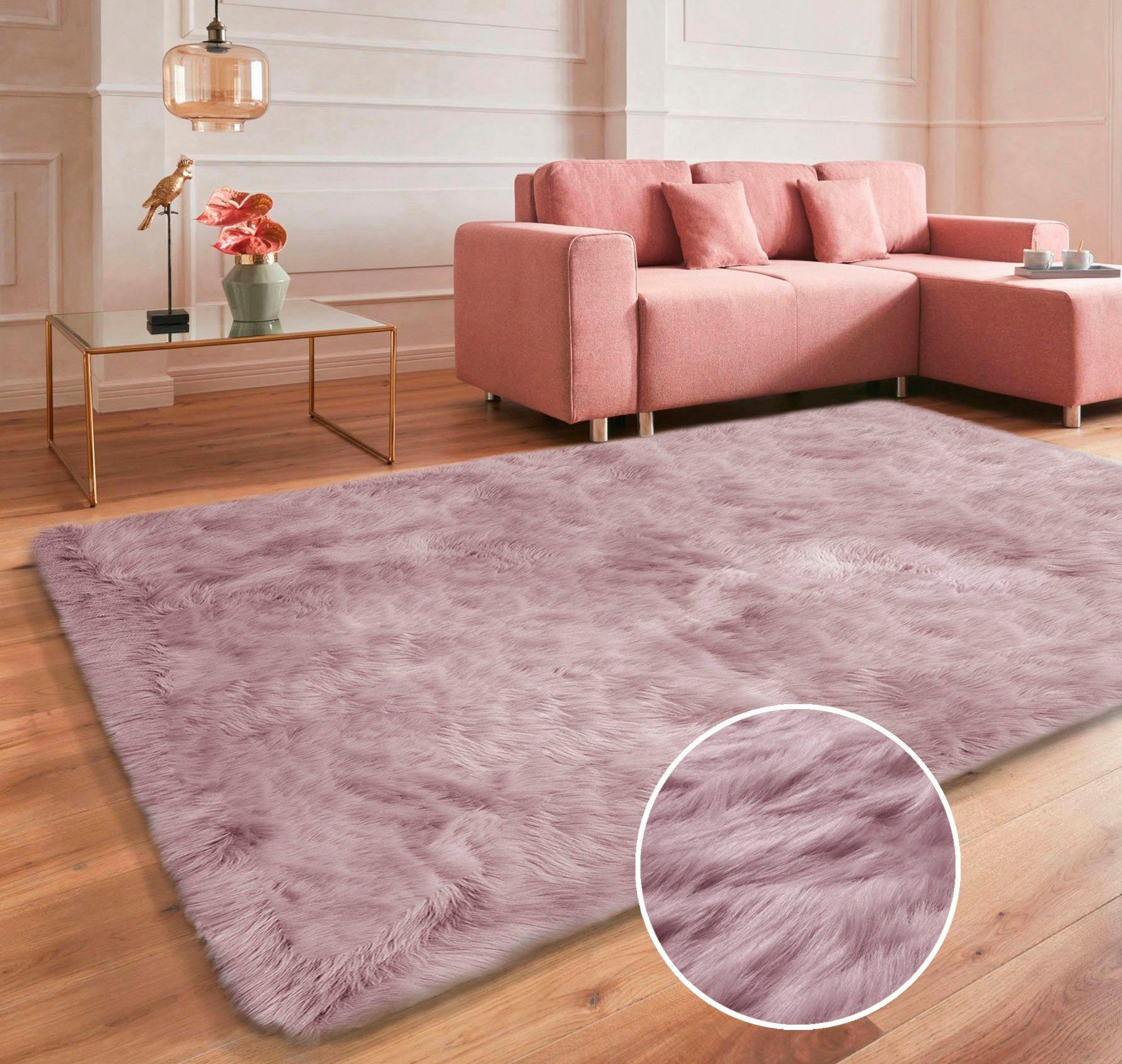 Guido Maria Kretschmer Home&Living Vachtvloerkleed Triana Imitatiebont, unikleur, vloerkleden voor woonkamer, slaapkamer, eetkamer