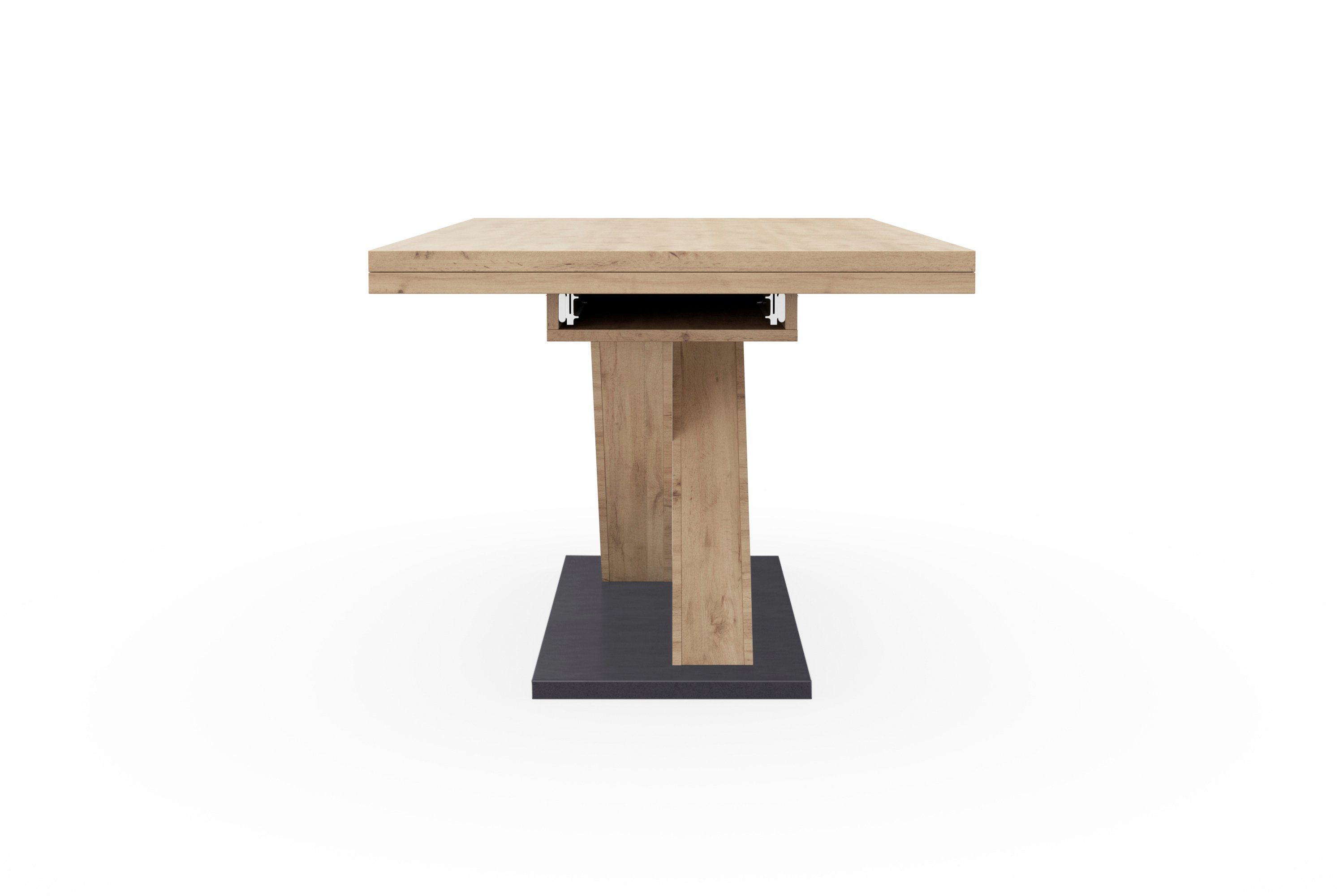 Mäusbacher Eettafel Comfort tafel TOPSELLER! met x-frame en bodemplaat. melamine gecoat
