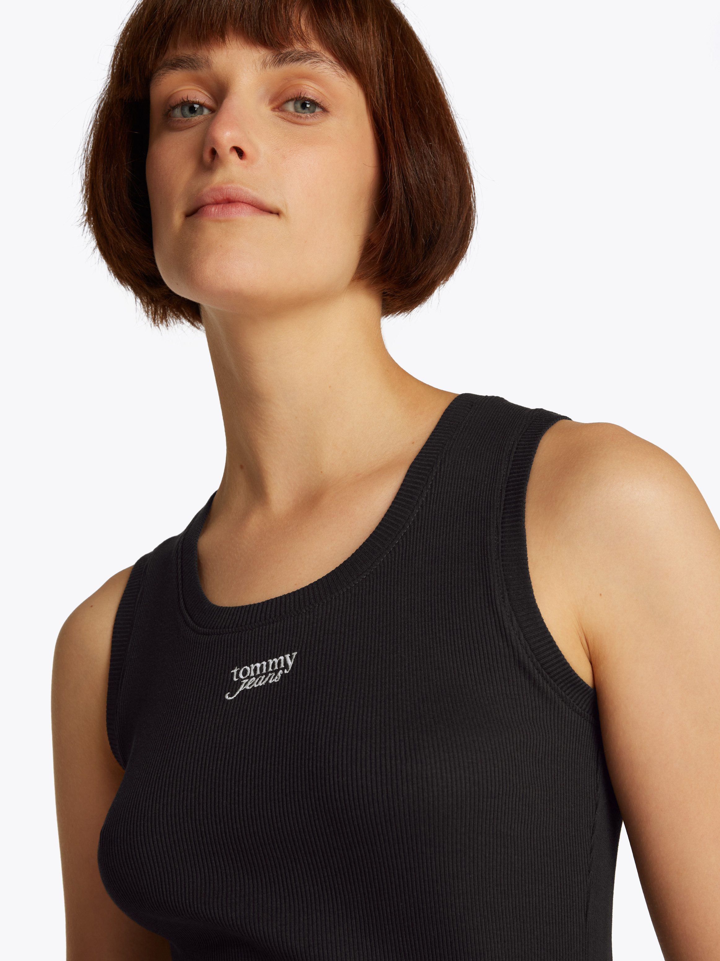 TOMMY JEANS Tanktop TJW SLIM SCRIPT RIB TANK TOP