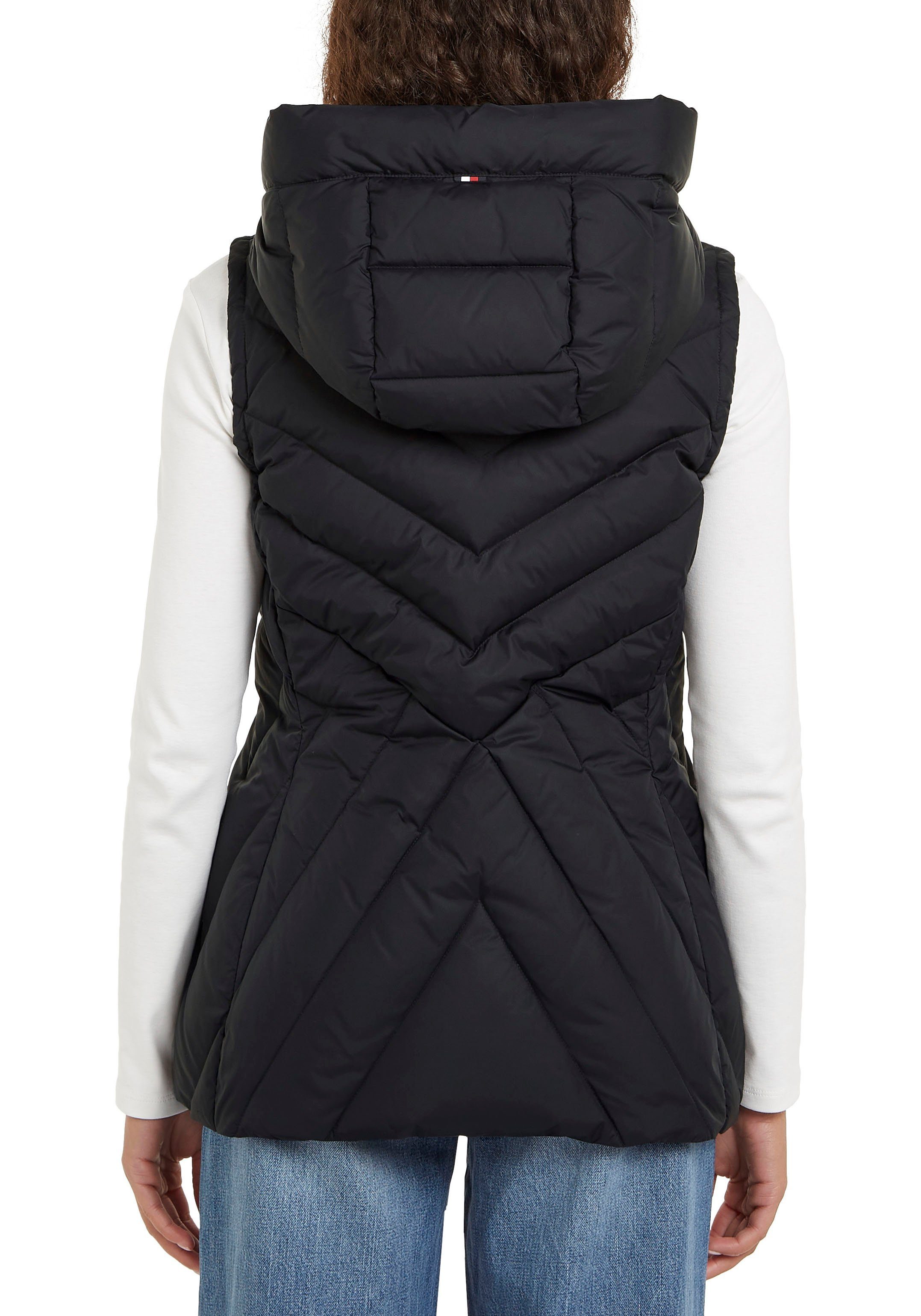 Tommy Hilfiger Bodywarmer CHEVRON MW PADDED VEST met gemiddelde vulling en tommy hilfiger merklabel