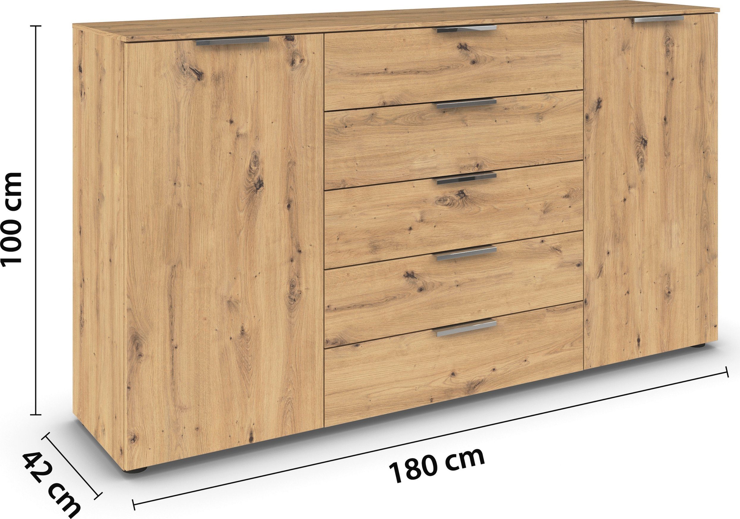 rauch Ladekast Flipp ladekast, waskast, kast bestseller OTTO's Choice 2 deurs met 5 laden en soft-close functie in 2 breedtes
