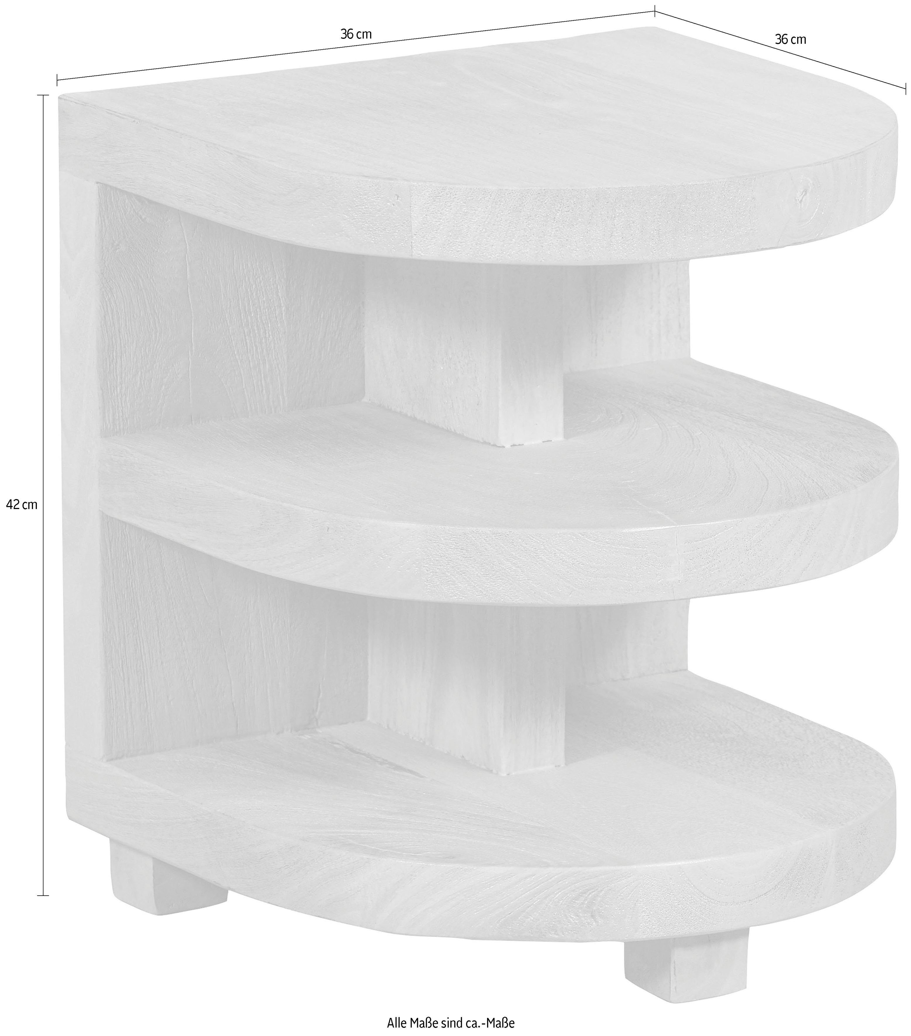 WOOOD Bijzettafel Milan van mango-hout, h 42 cm x b 36 cm