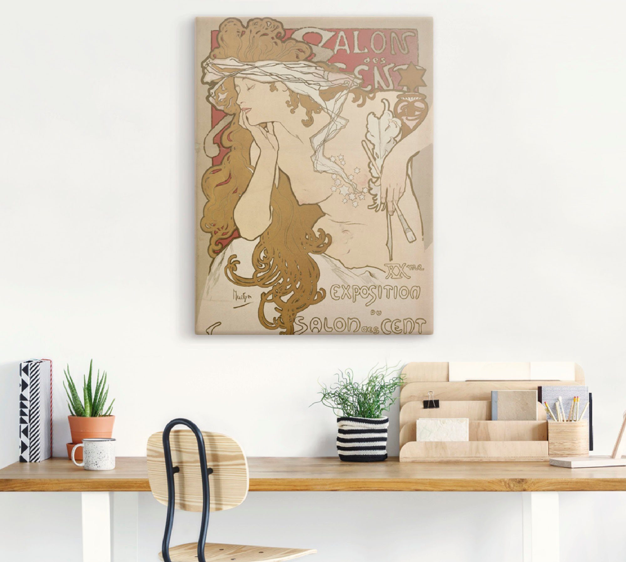 Artland Artprint Affiche tentoonstelling Salon des Cent als artprint op linnen, muursticker of poster in verschillende maten
