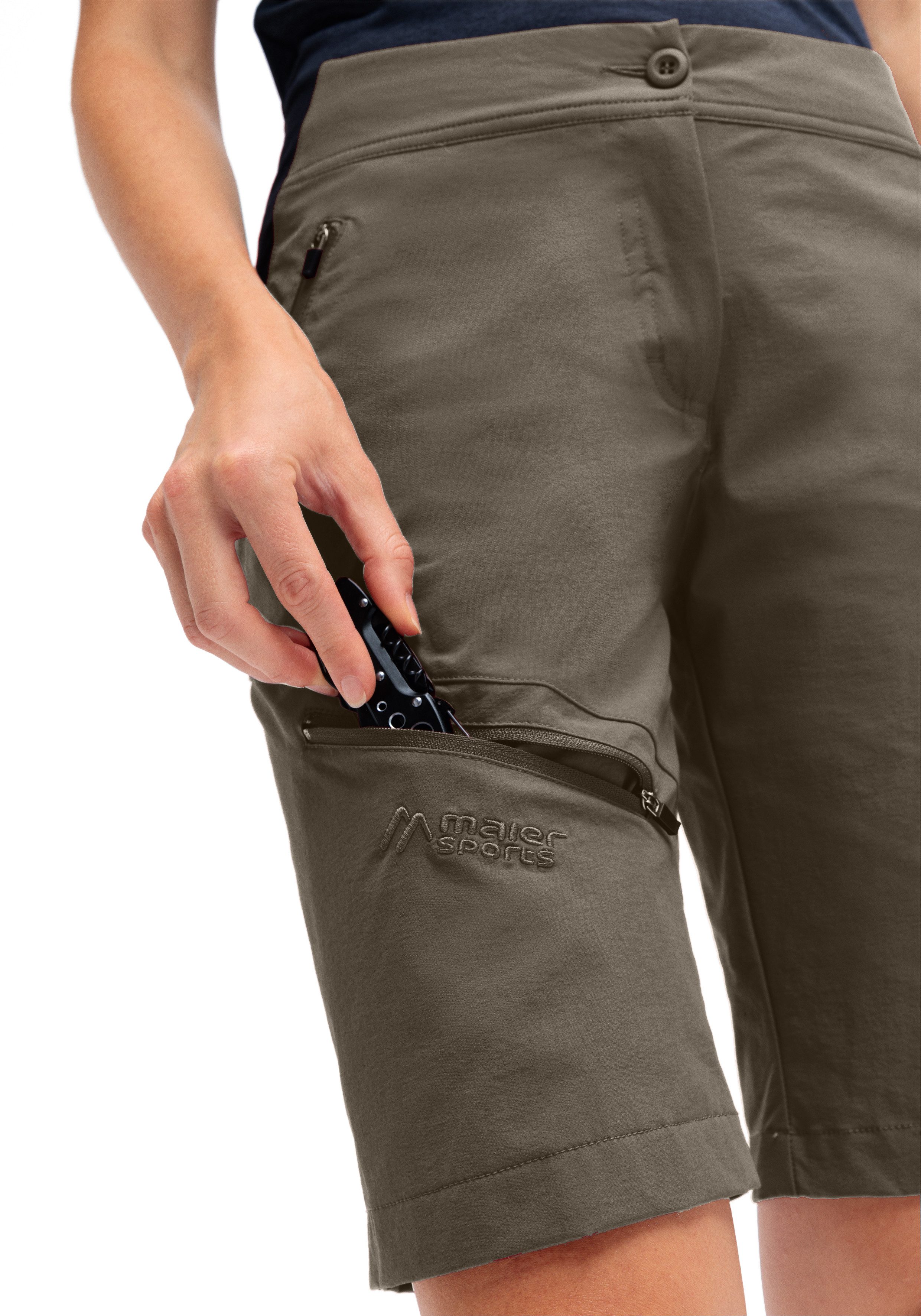 Maier Sports Outdoorbroek Inara Short Vario Dames shorts, korte wandelbroek, outdoorbroek, 4 zakken, regular fit