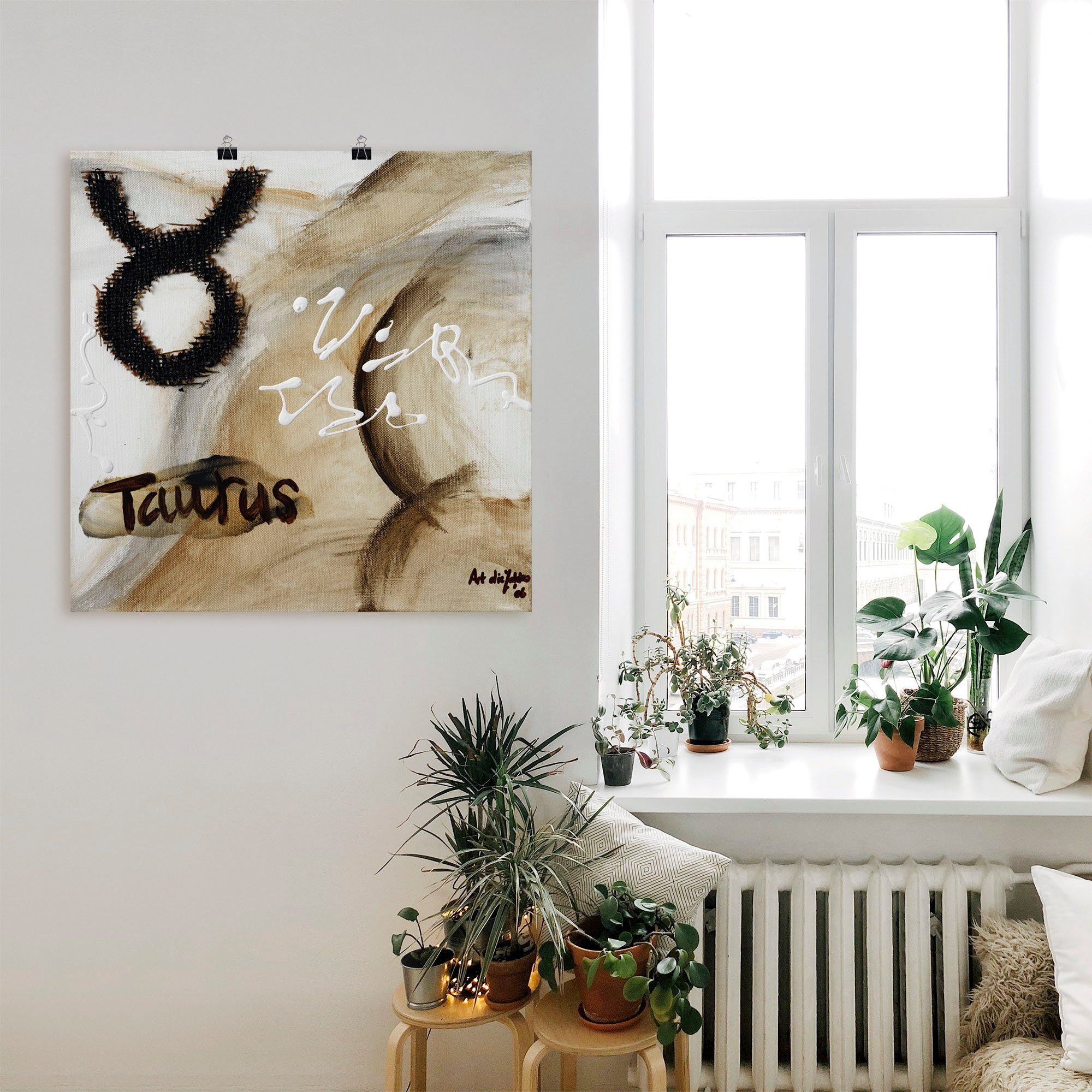 Artland Artprint Stier als artprint op linnen, poster in verschillende formaten maten