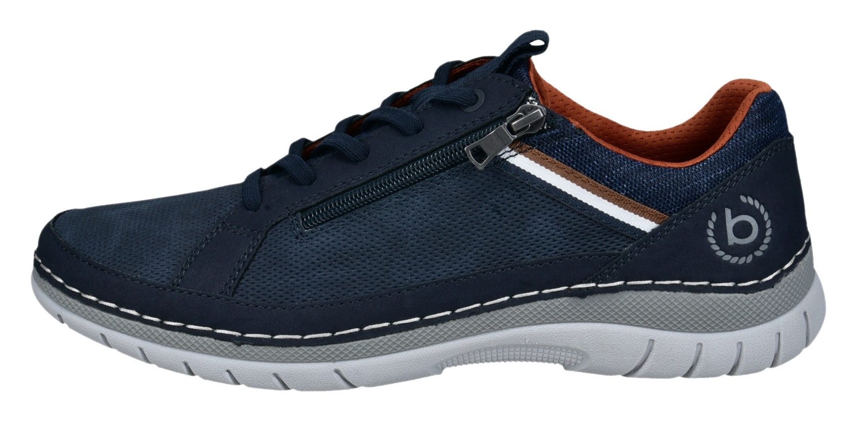 Bugatti Slip-on sneakers , vrijetijdsschoen, halfschoen, slipper met contrast-raamnaad