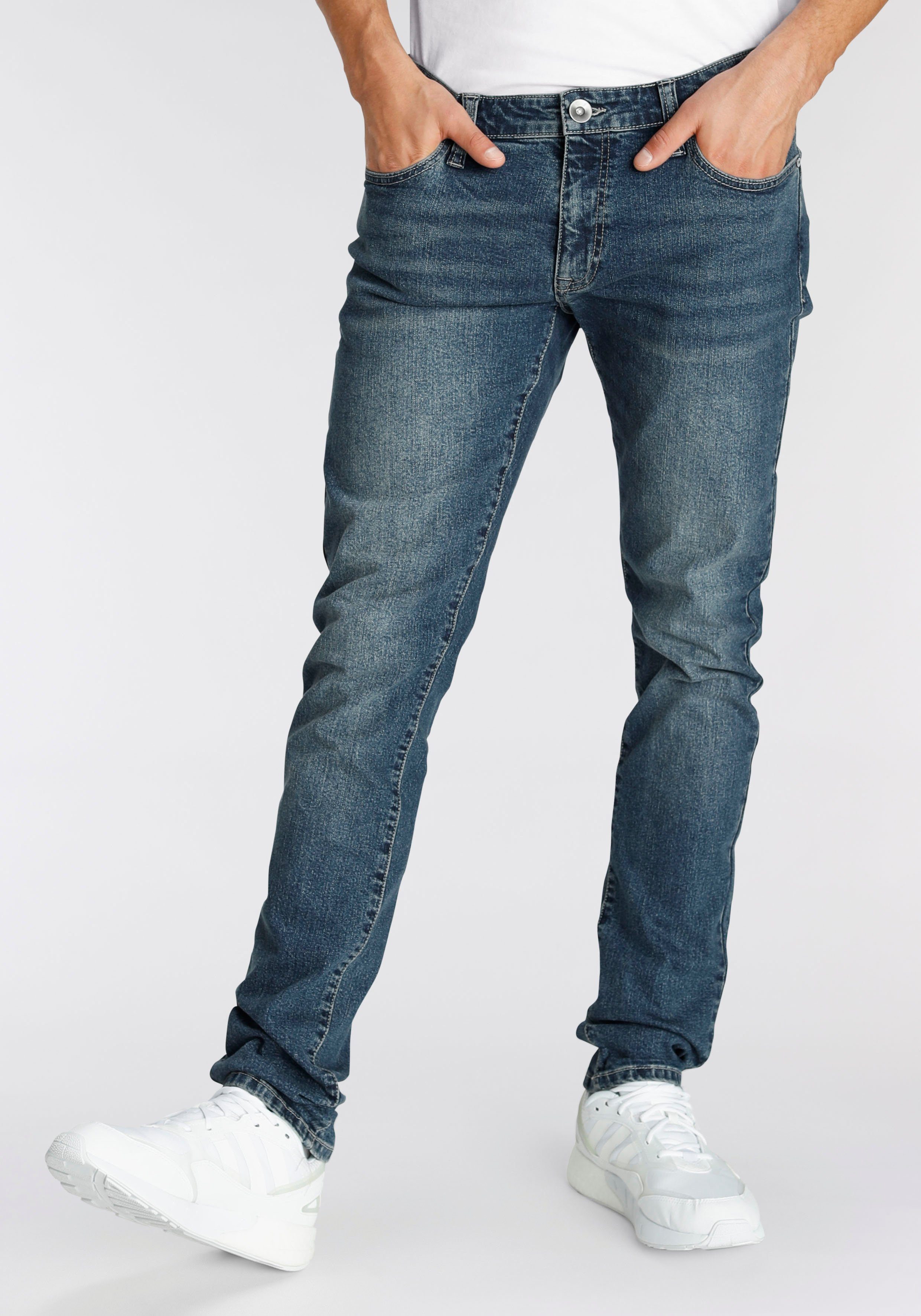 AJC Slim fit jeans in 5-pocketsstijl heren slim fit jeans maat 36 blauw