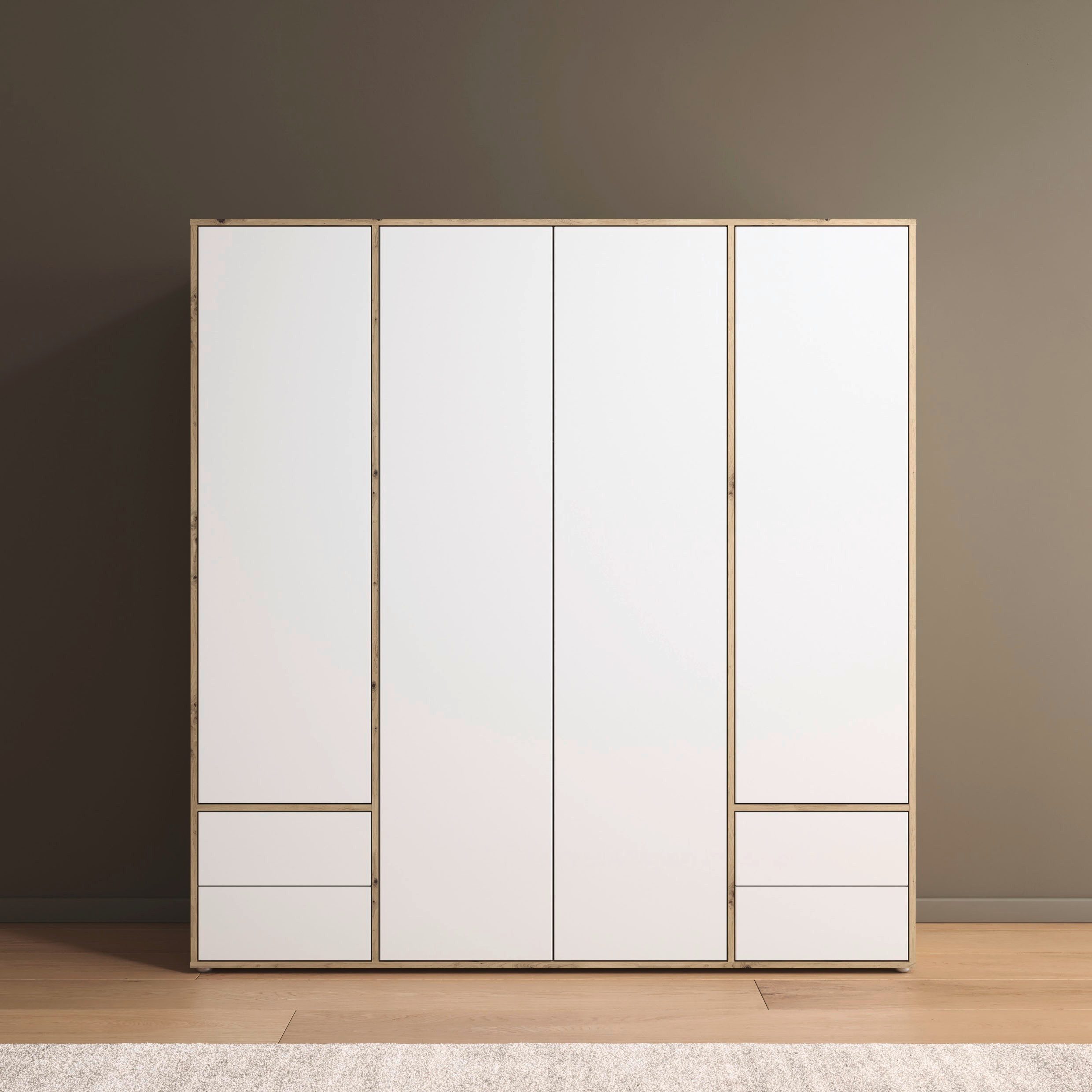 rauch Draaideurkast Kledingkast Kast Garderobe Wasmand NABILA veel Opbergruimte met 2 lades en push-to-open functie topseller made in germany