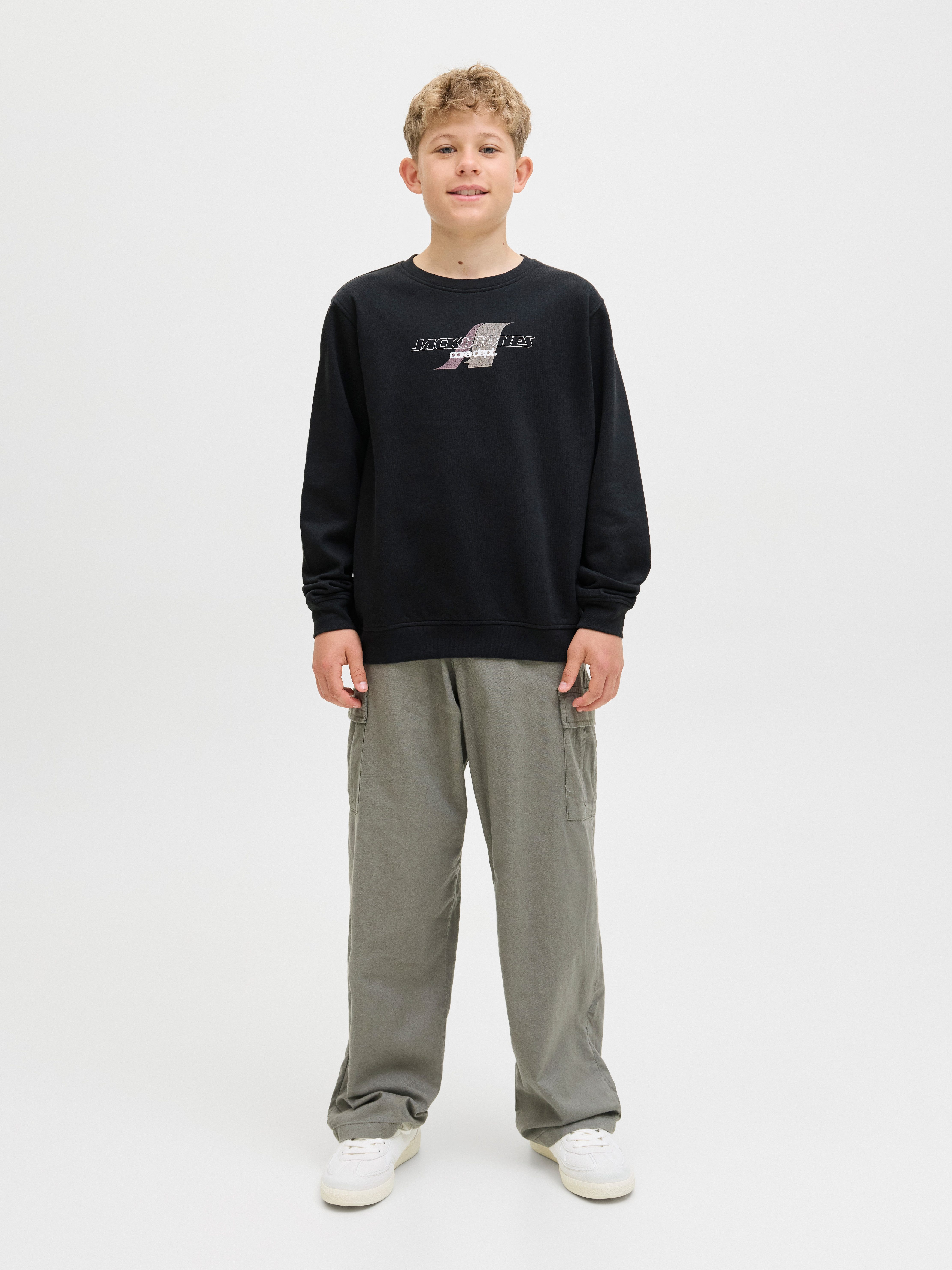 Jack & Jones Junior Sweatshirt JCOTIER PRINT SWEAT CREW NECK SN JNR