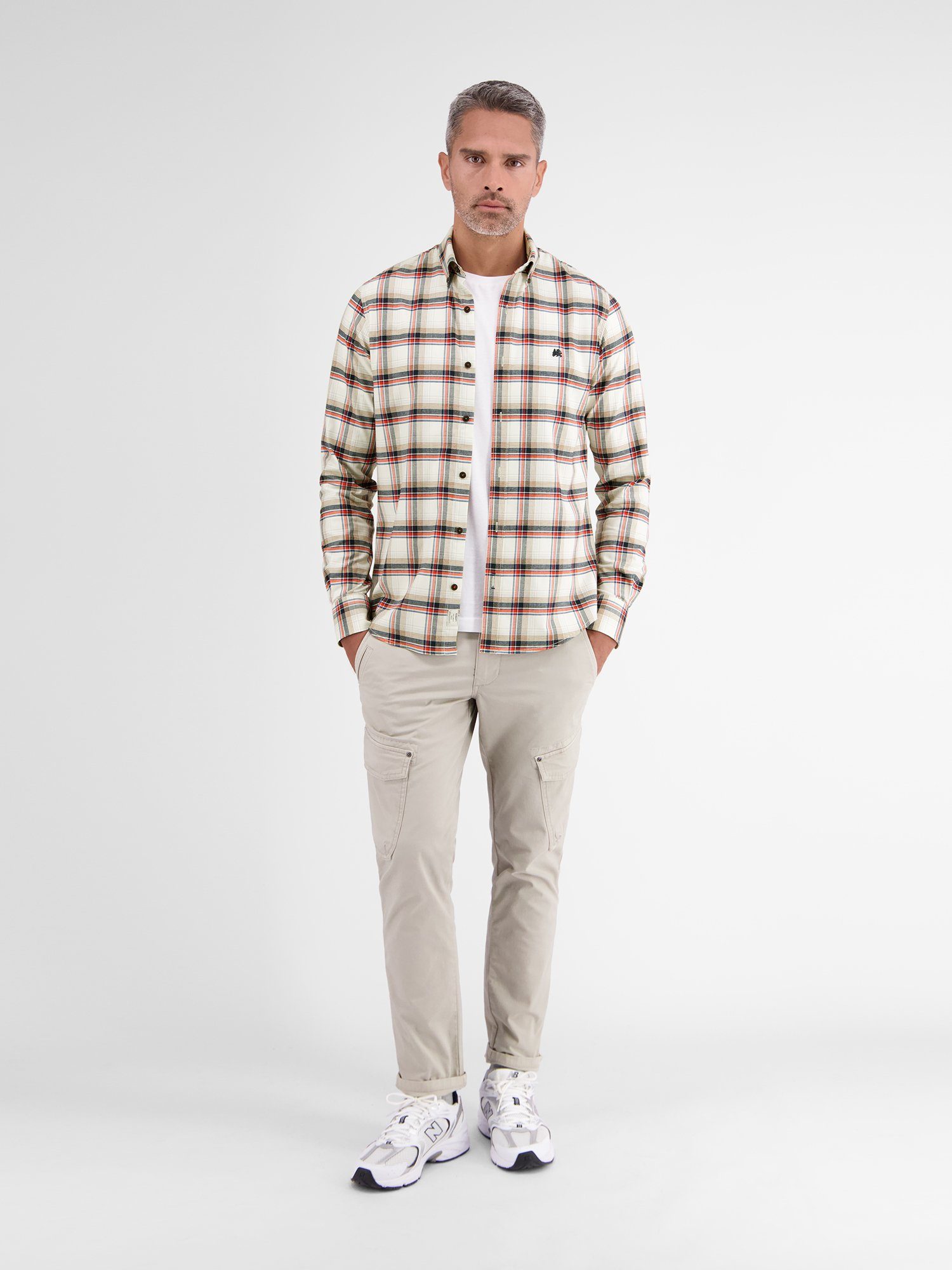 Lerros Overhemd met lange mouwen LERROS lange mouw overhemd, BIG FLANNELCHECK