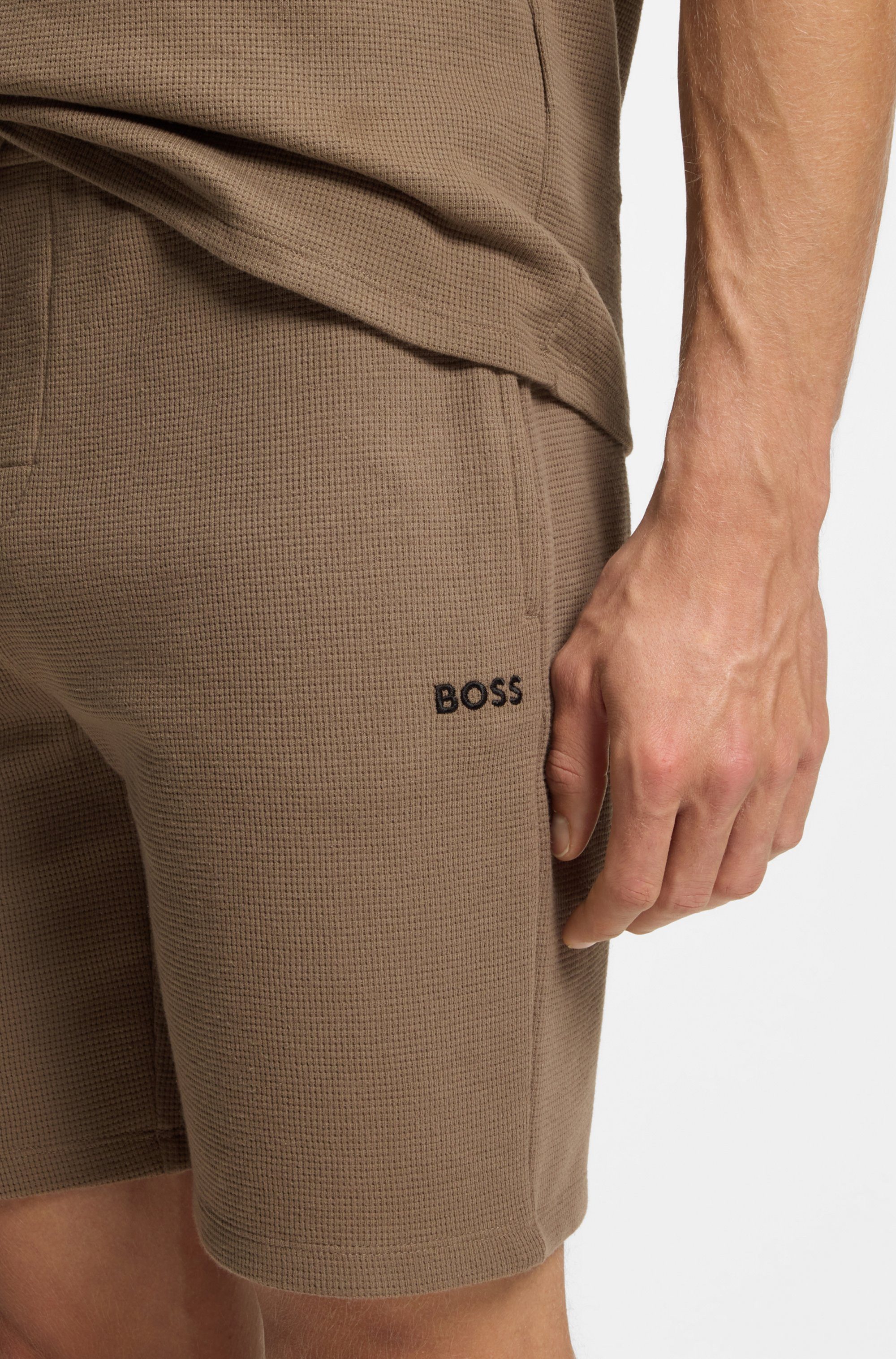 BOSS Pyjamashort Waffle Shorts