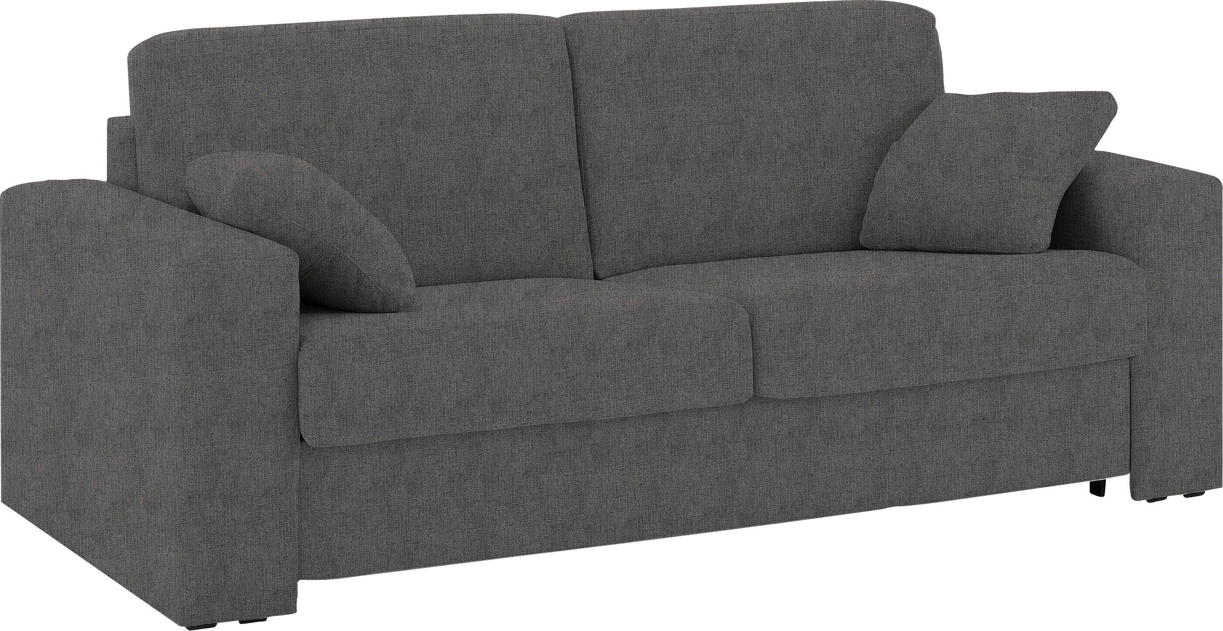 Home affaire Slaapbank Roma matras hoogte 14 cm Bedfunctie, met vering, lattenbodem, matras bruin, slaapbanken, 143 cm x 198 cm