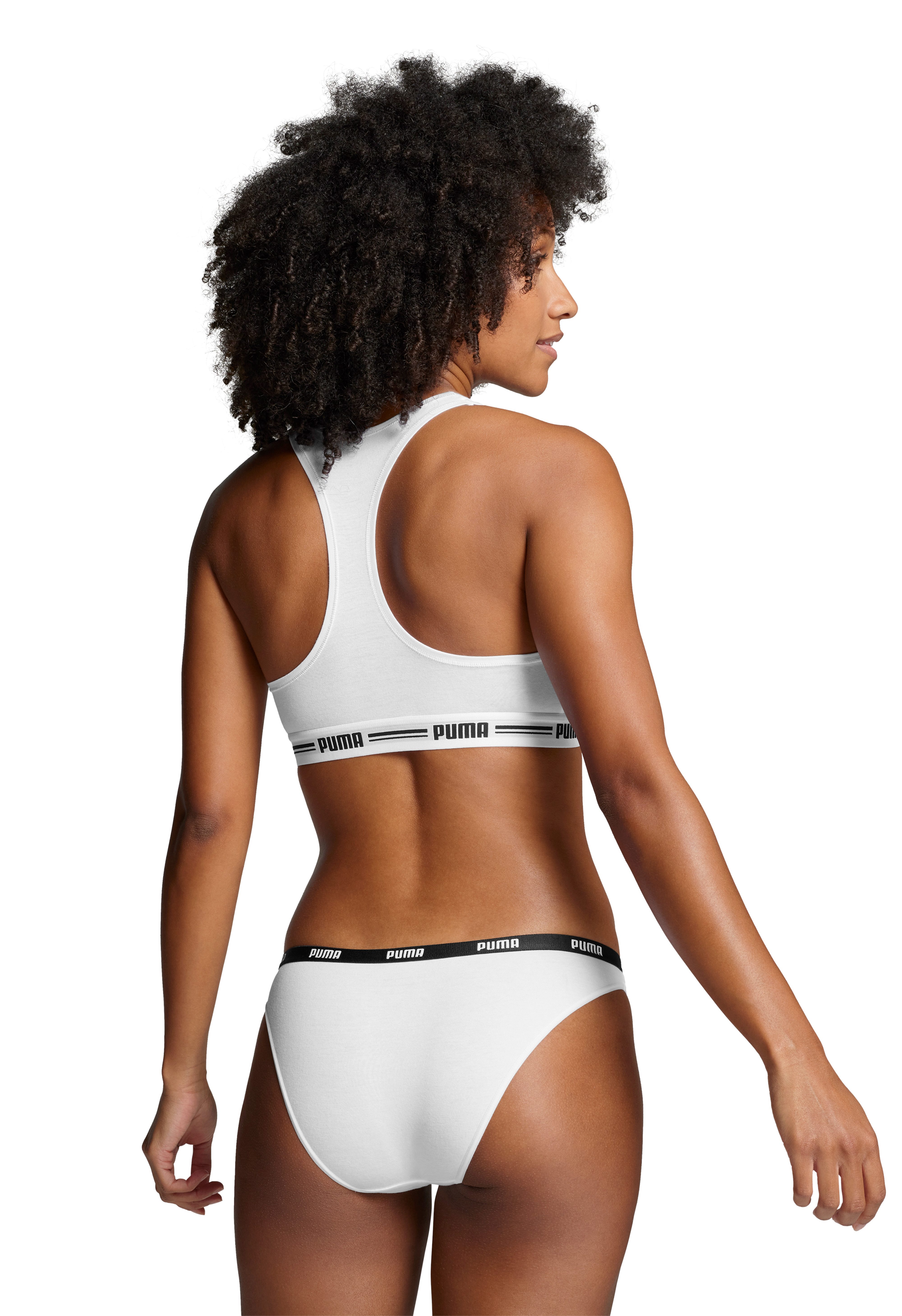 PUMA Bikinibroekje PUMA WOMEN BIKINI 2P Low-Rise design, platte naden, elastische logoband (Set van 2)