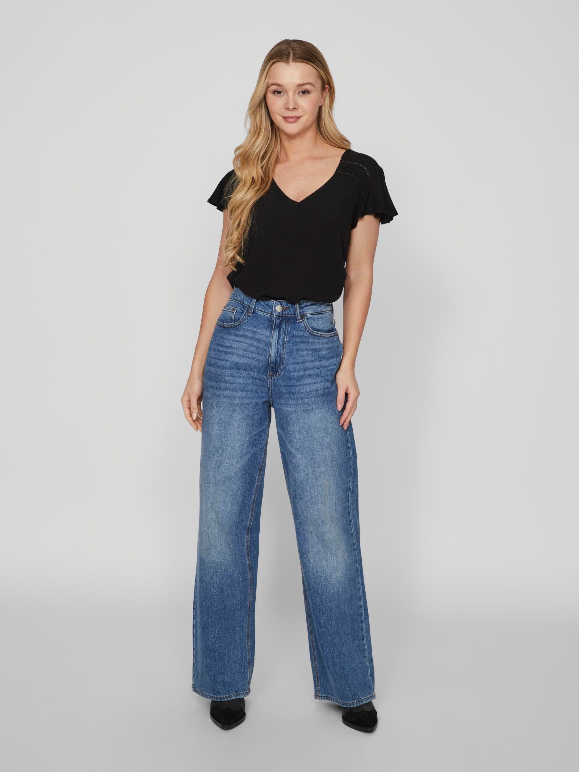 Vila Shirt met korte mouwen VIMESA TAPE DETAIL S/S TOP - NOOS