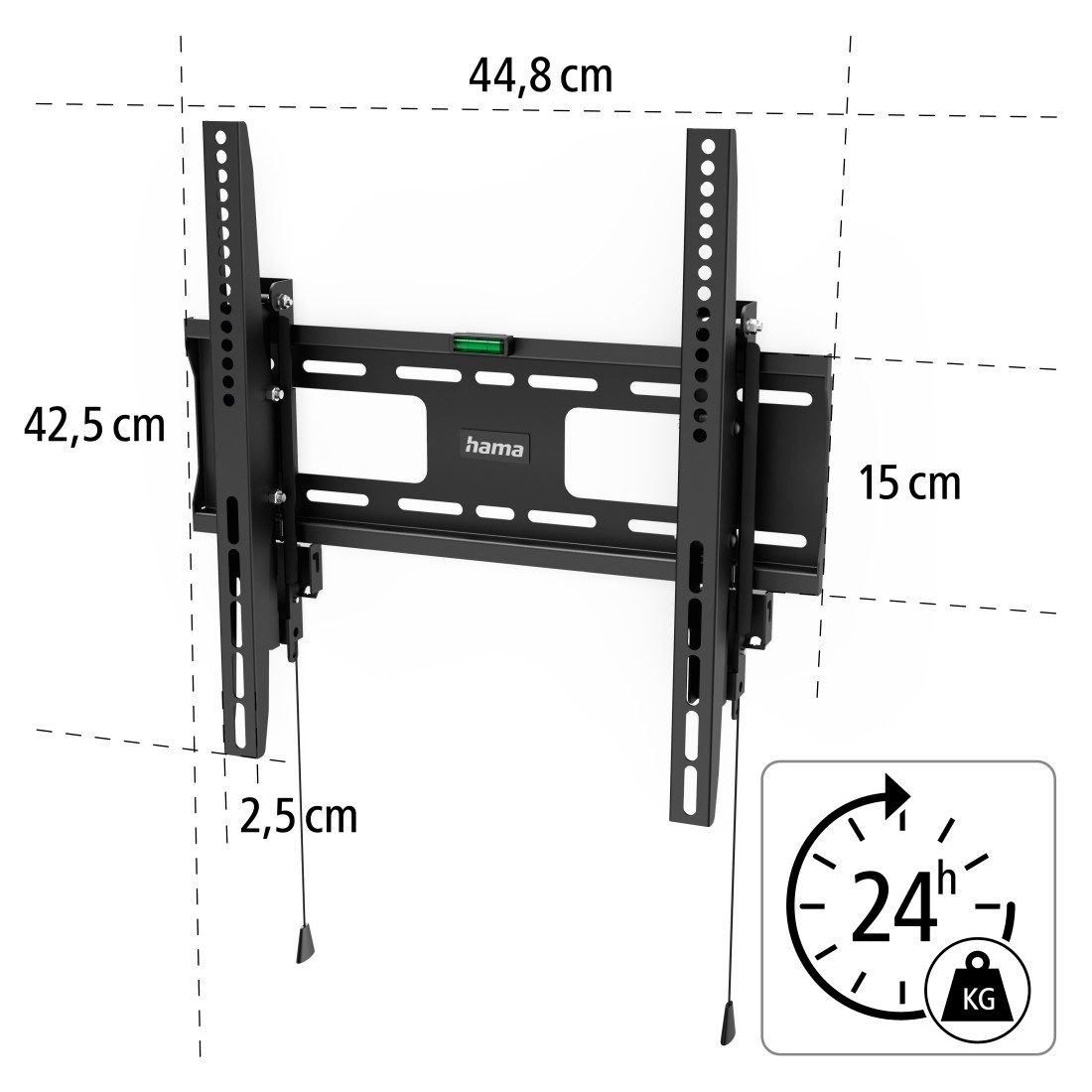 Hama Tv-wandhouder Wandbeugel (vast, 32"- 65", VESA 400x400)