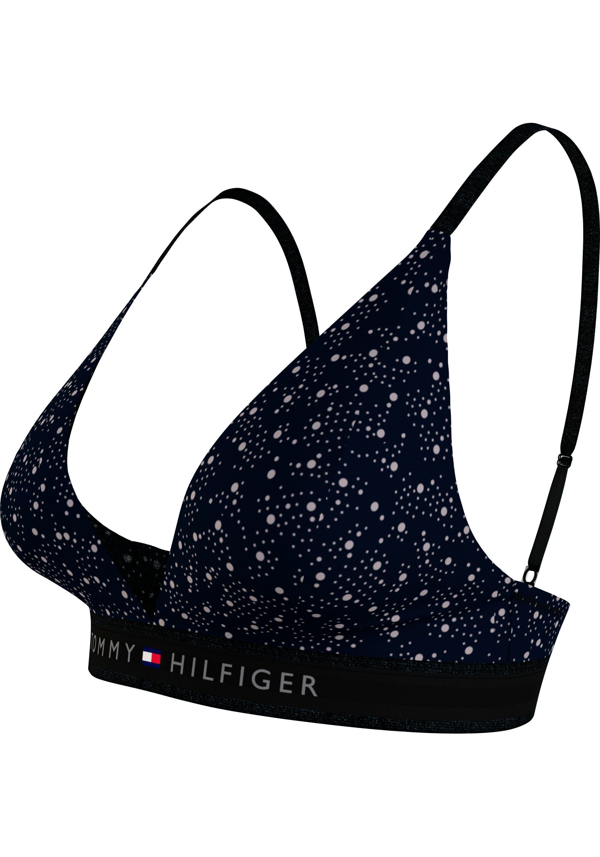 Tommy Hilfiger Underwear Triangel-bh UNLINED TRIANGLE PRINT met modieuze tailleband met logo en label vlag