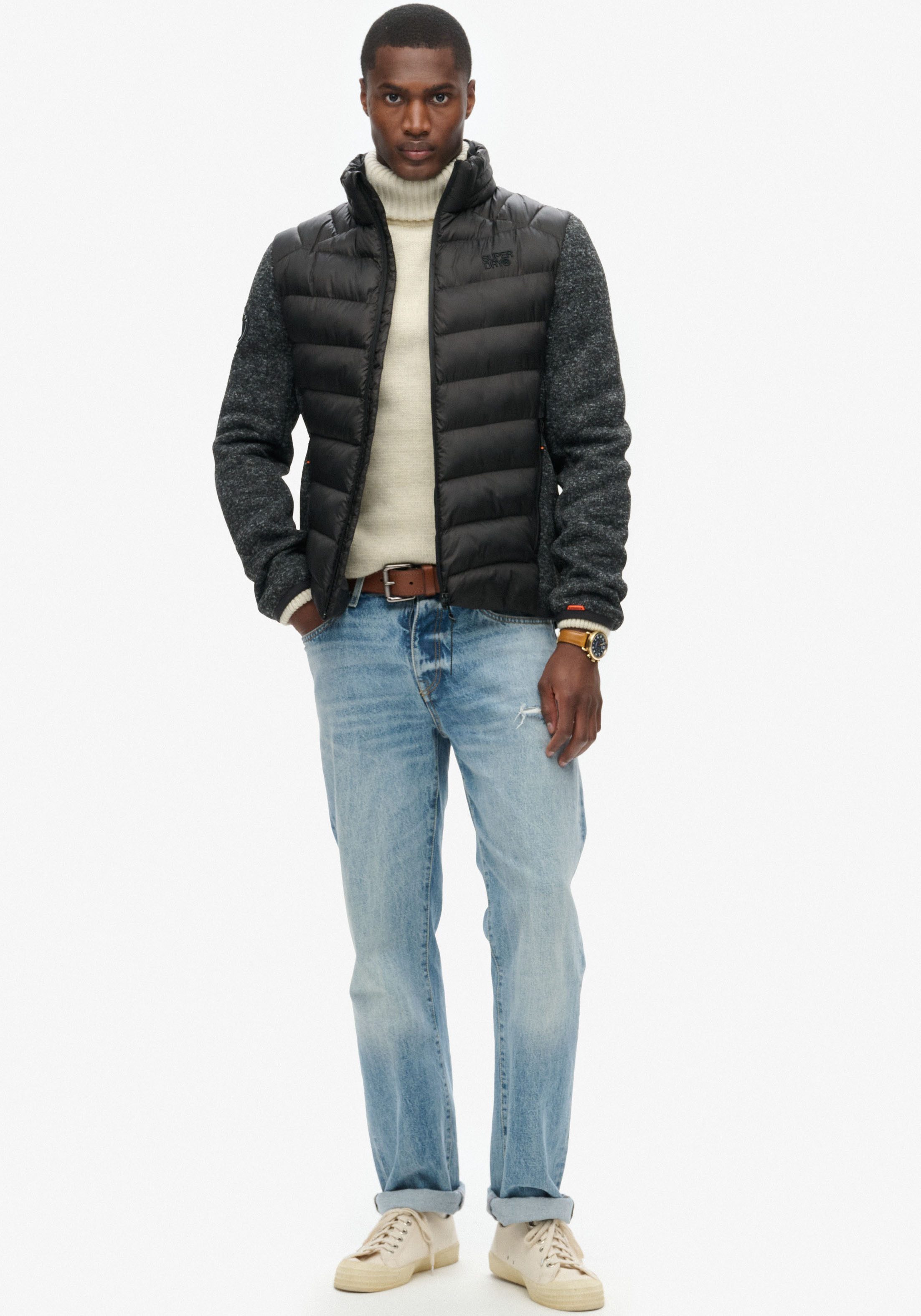 Superdry Gewatteerde jas STORM KNIT HYBRID PADDED JKT