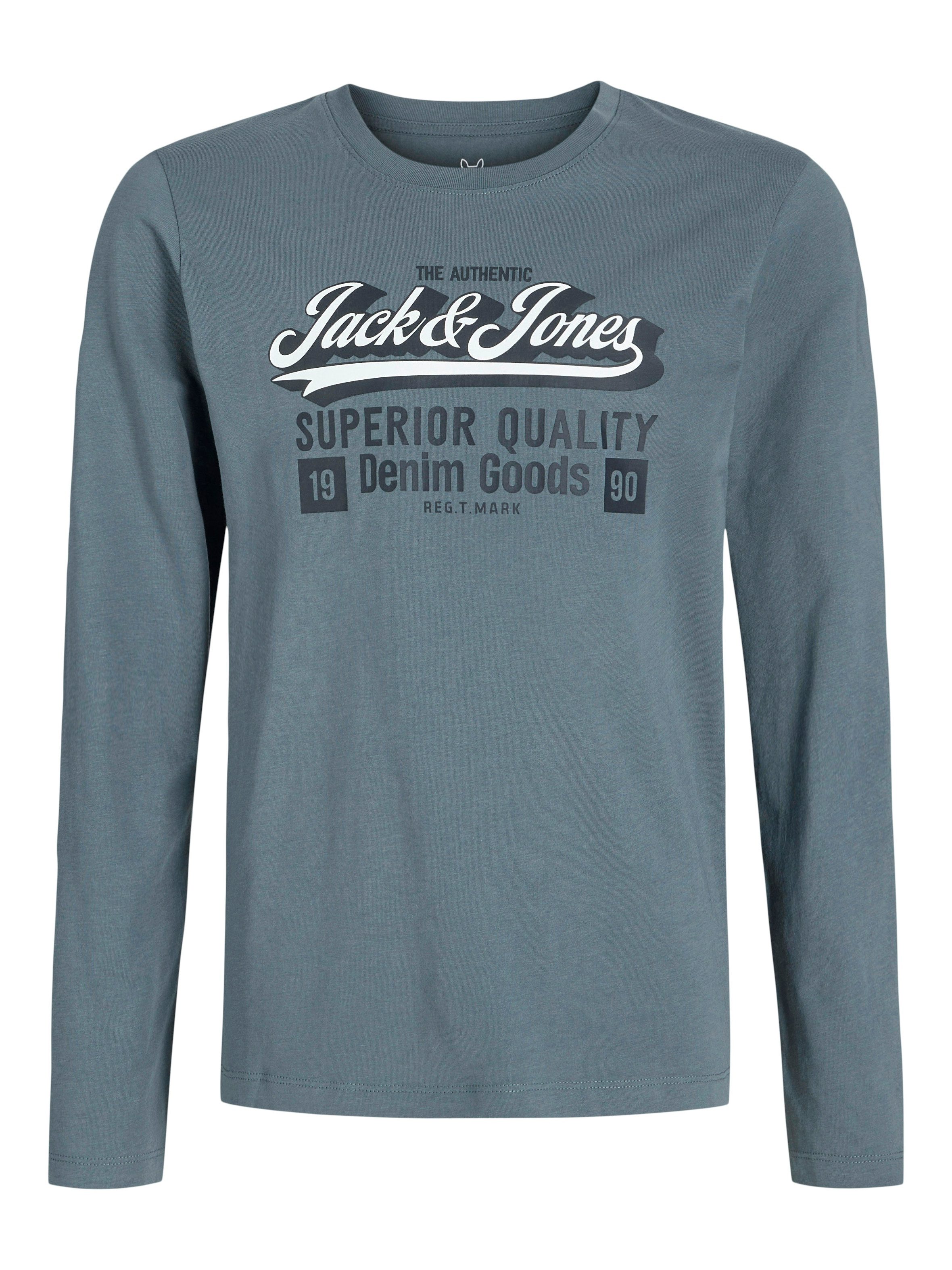 Jack & Jones Junior Shirt met lange mouwen JJELOGO TEE LS 2 COL AW25 2PK MP JNR (set, 2-delig)