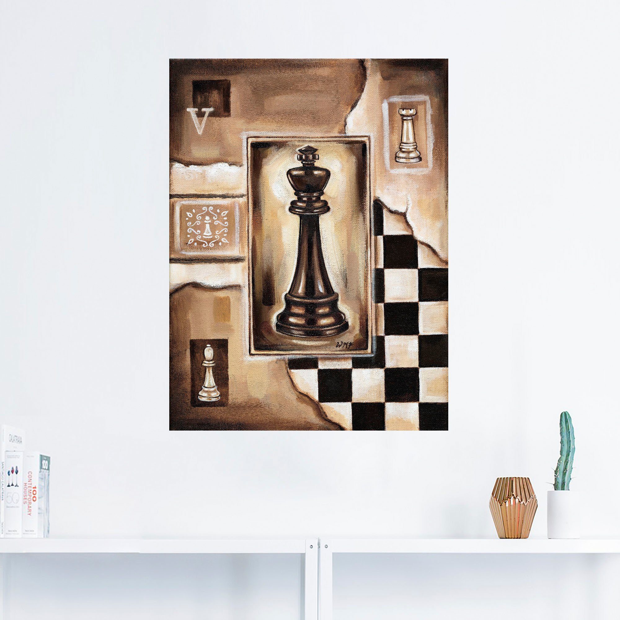 Artland Artprint Schaken koning als poster, muursticker in verschillende maten