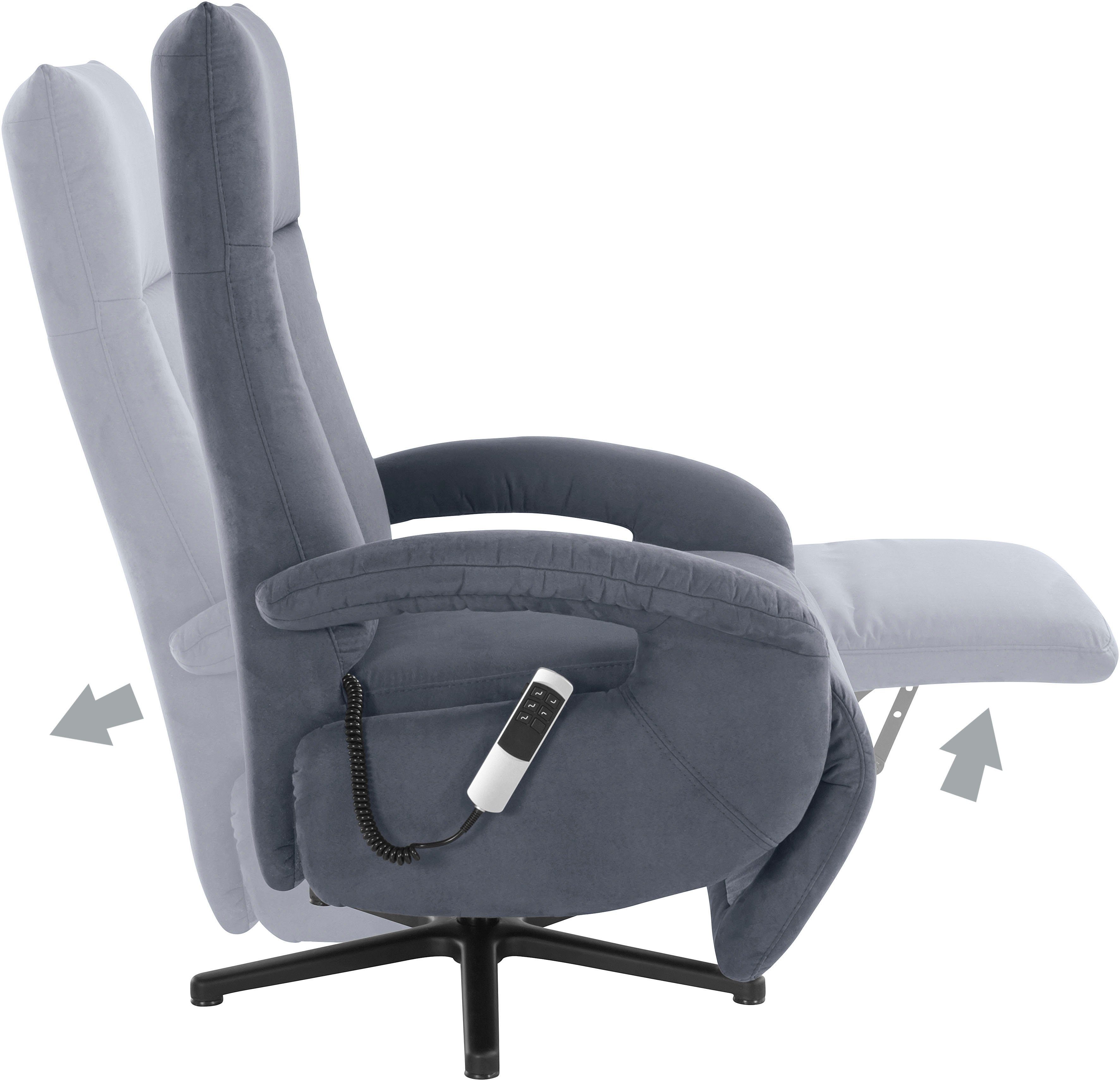 sit&more Relaxfauteuil Tycoon naar keuze handmatig, met twee motoren of met accu of met 2 motoren