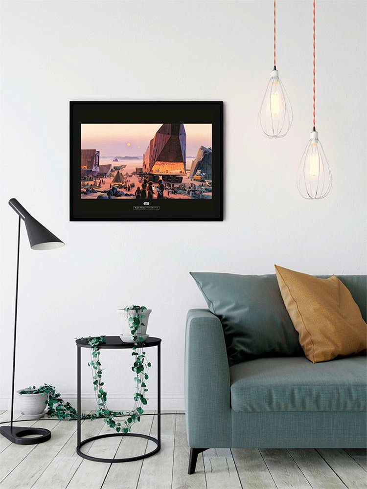 Komar Wanddecoratie Star Wars Classic RMQ Java Market Wanddecoratie voor de kinderkamer - zonder lijst (1 stuk)