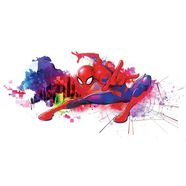 komar fotobehang spiderman graffiti bxh: 300x150 cm multicolor