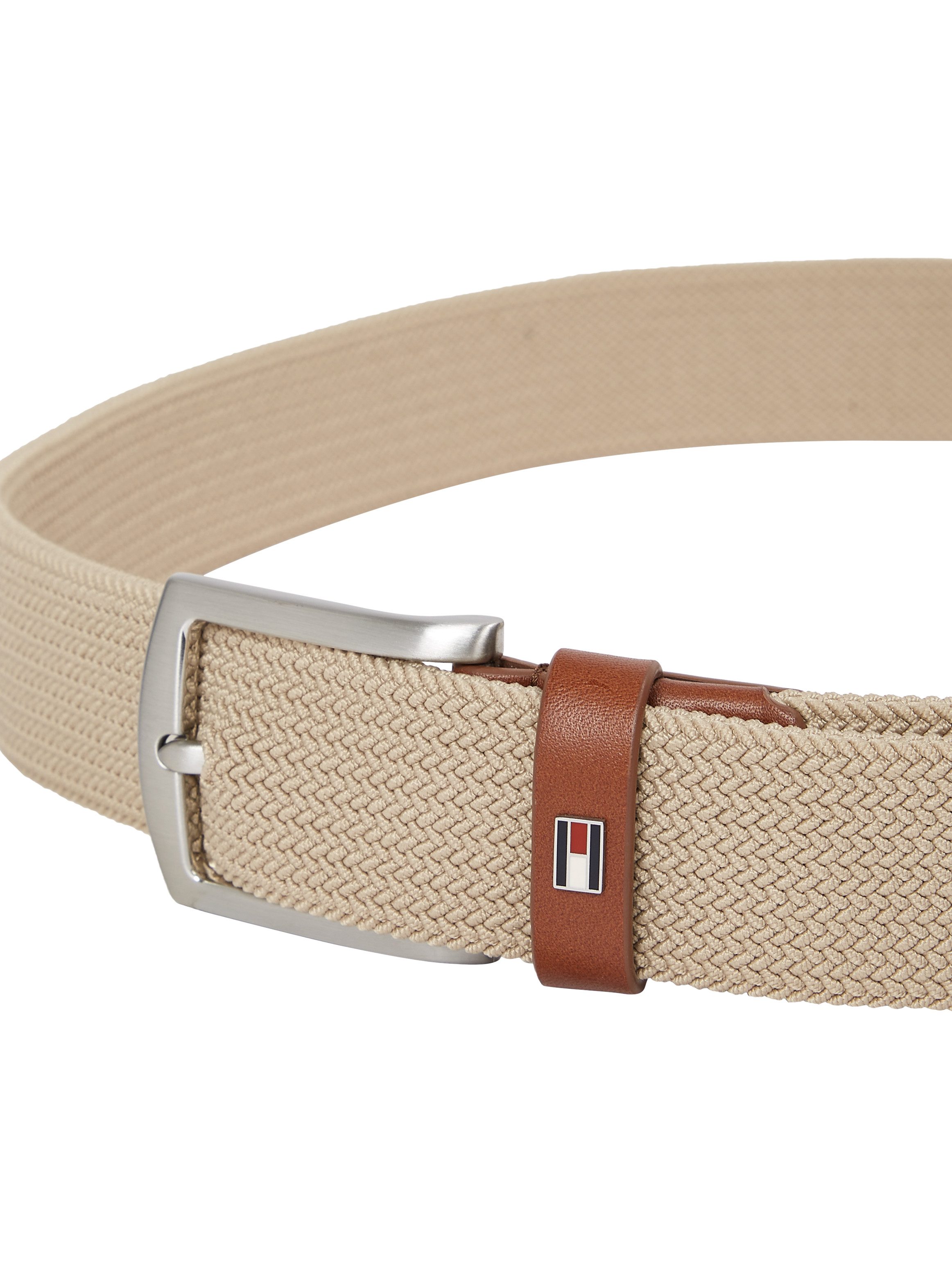 Tommy Hilfiger Gevlochten riem DENTON ELASTIC 3.5 Flexibel in grootte verstelbaar, elastisch, metaal logo