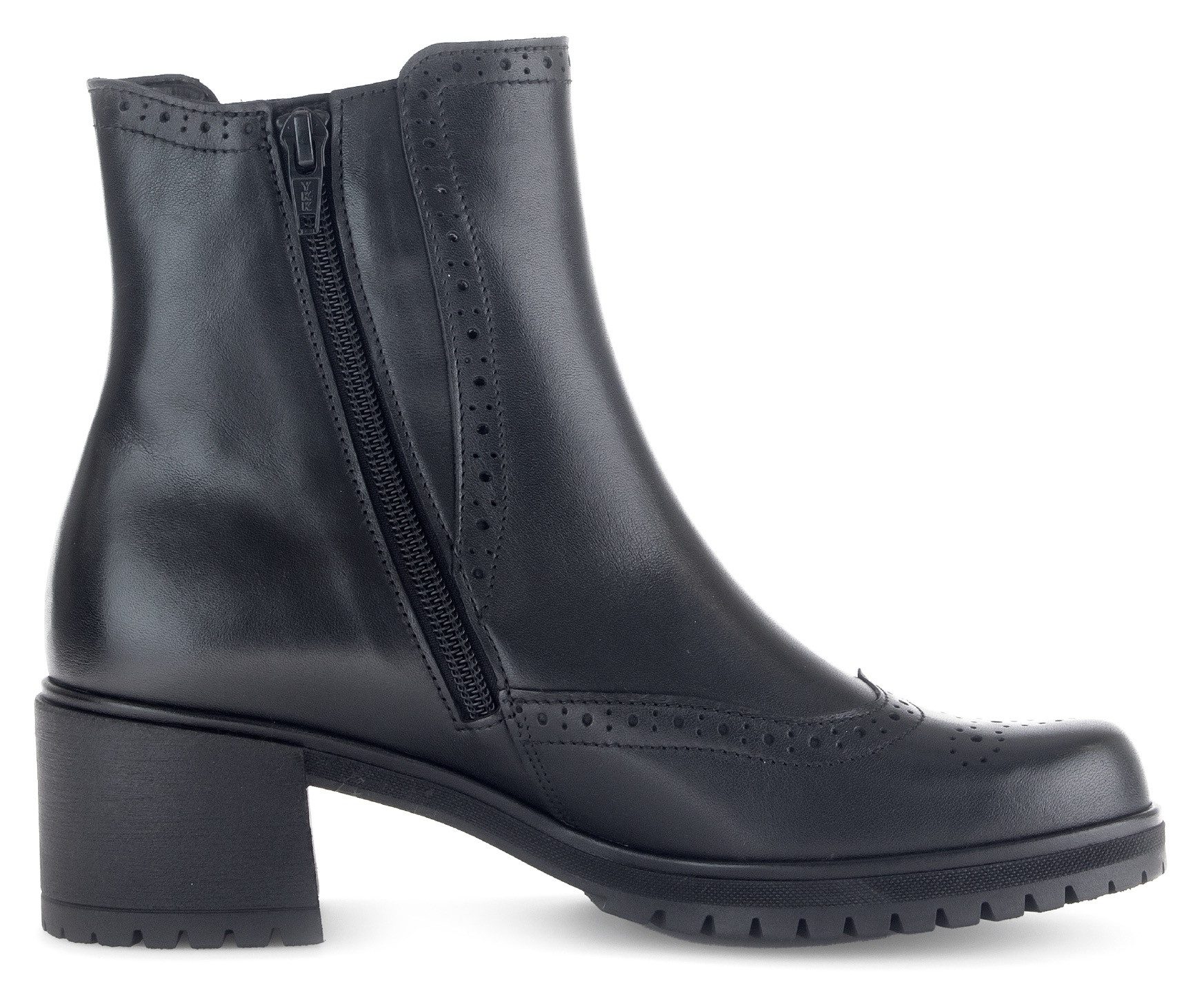 Gabor Chelsea-boots blokhak, business schoen, enkellaars met lyra perforatie