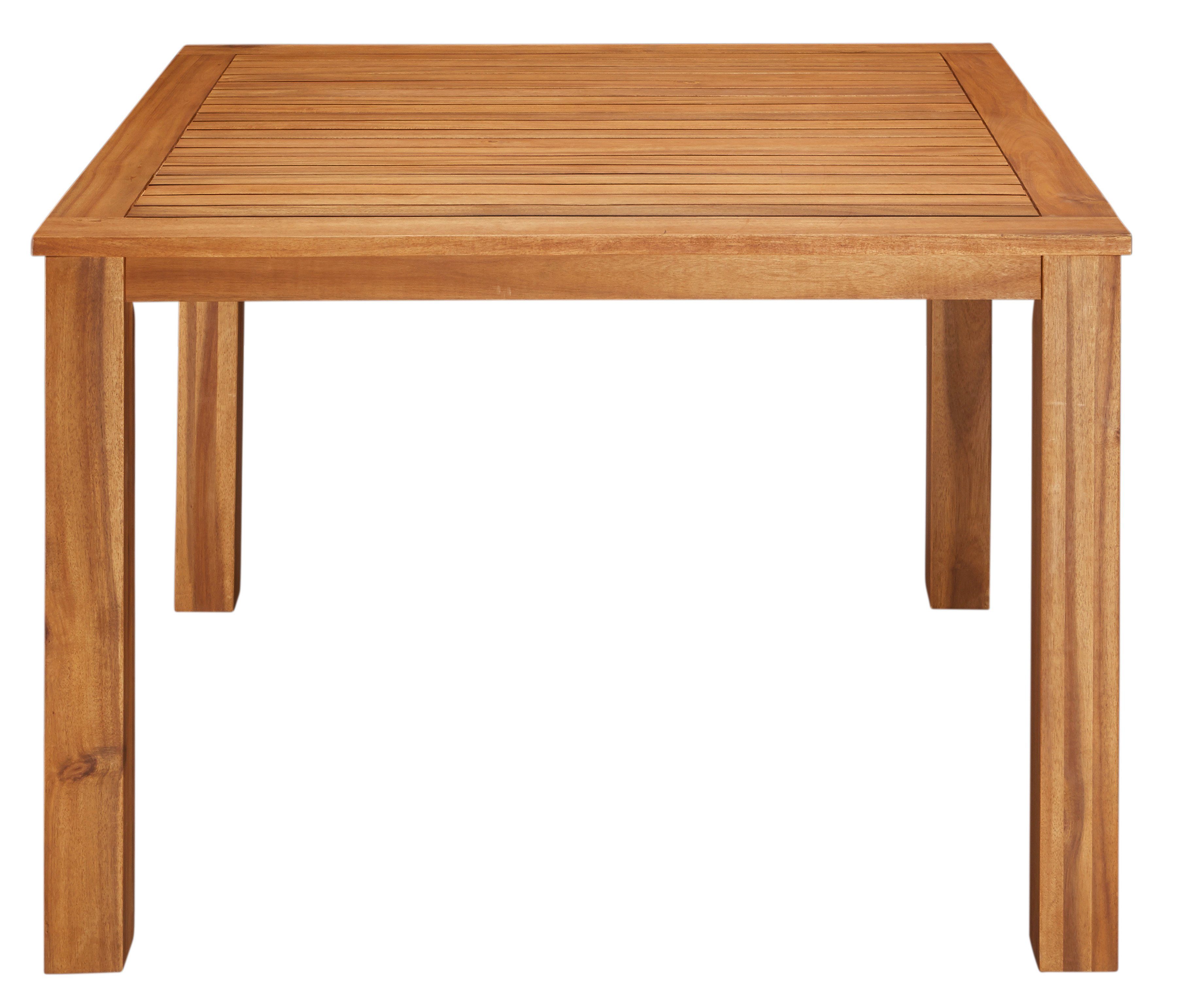 MERXX Tuin-eethoek Toscane 4 stoelen, tafel 110x110x75 cm, polyrotan/acacia (9-delig)